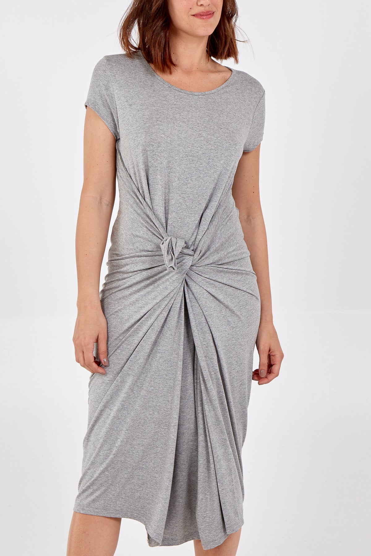 Cap Sleeve Plain Parachute Dress
