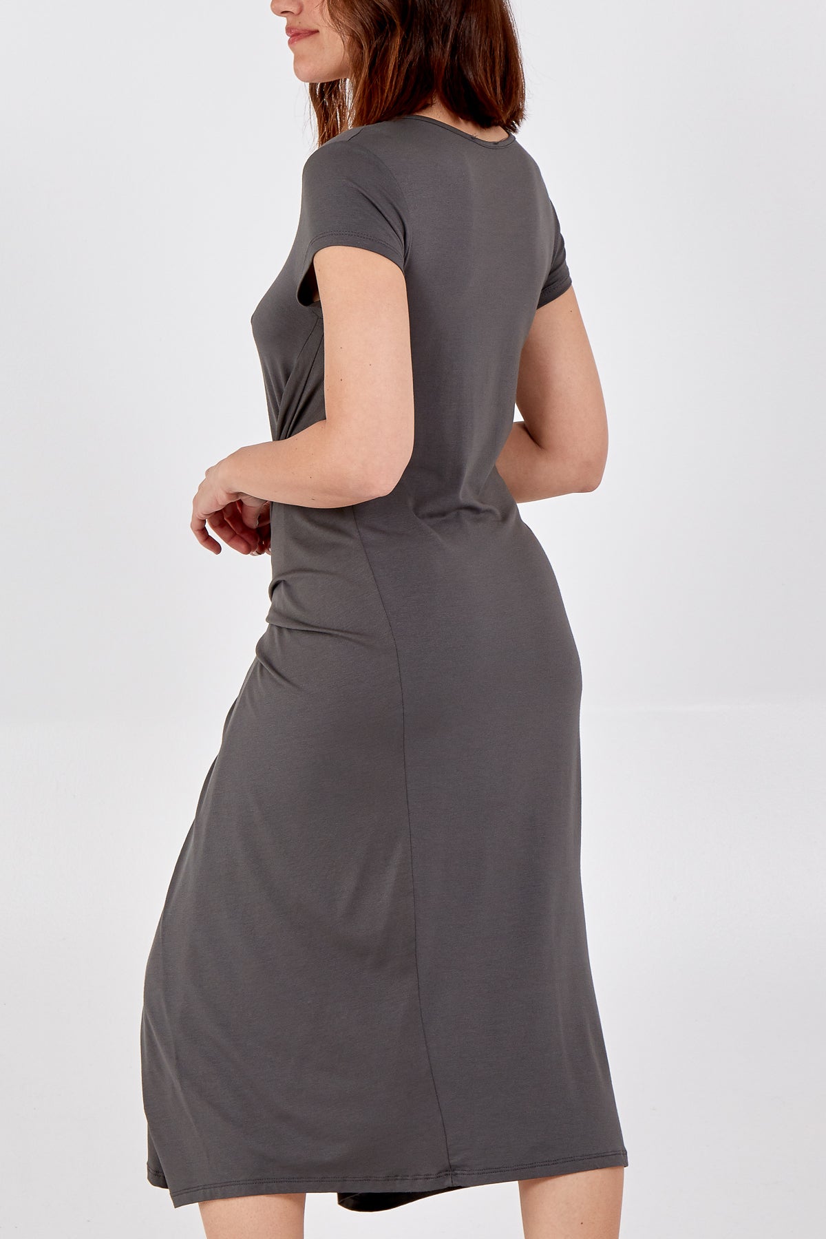 Cap Sleeve Plain Parachute Dress
