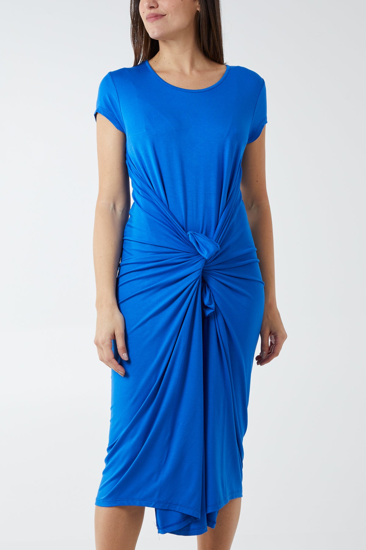 Cap Sleeve Plain Parachute Dress