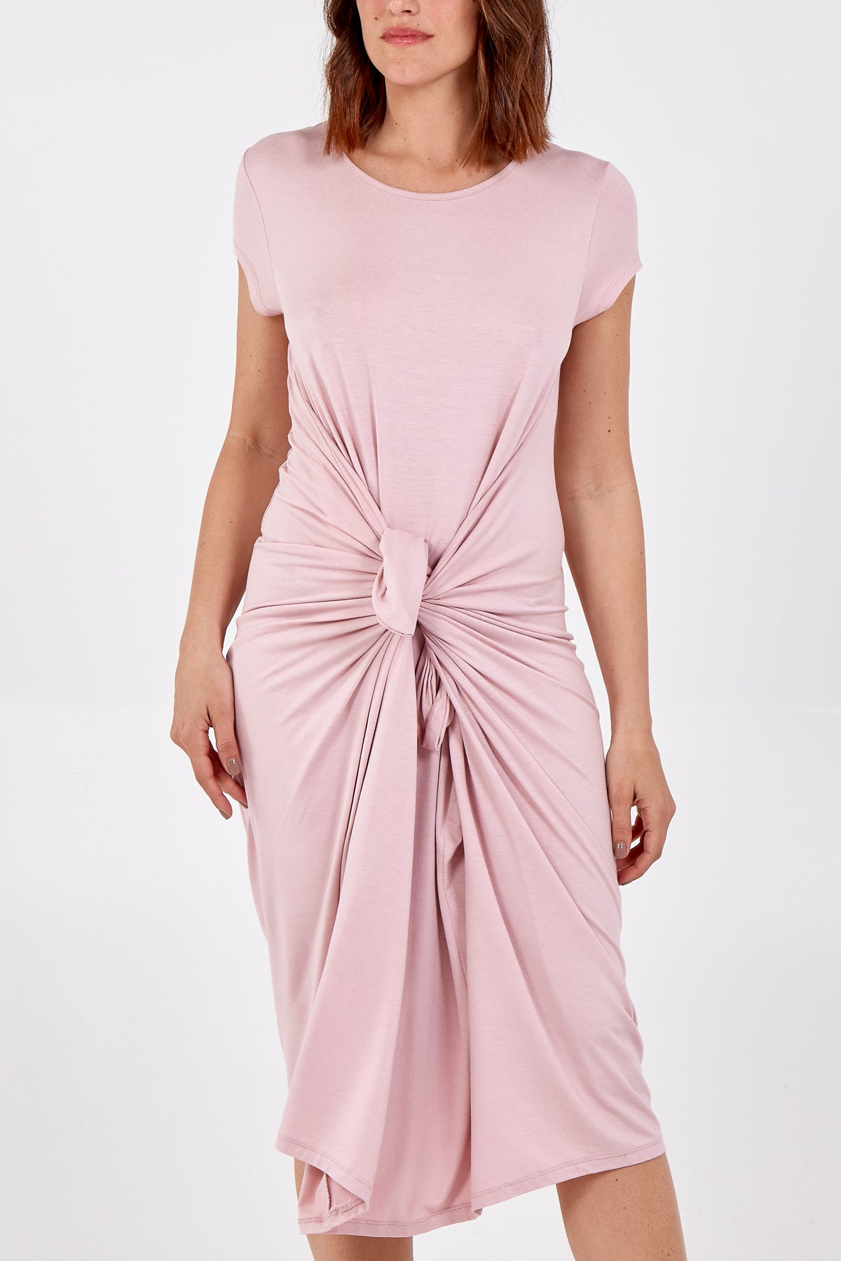 Cap Sleeve Plain Parachute Dress