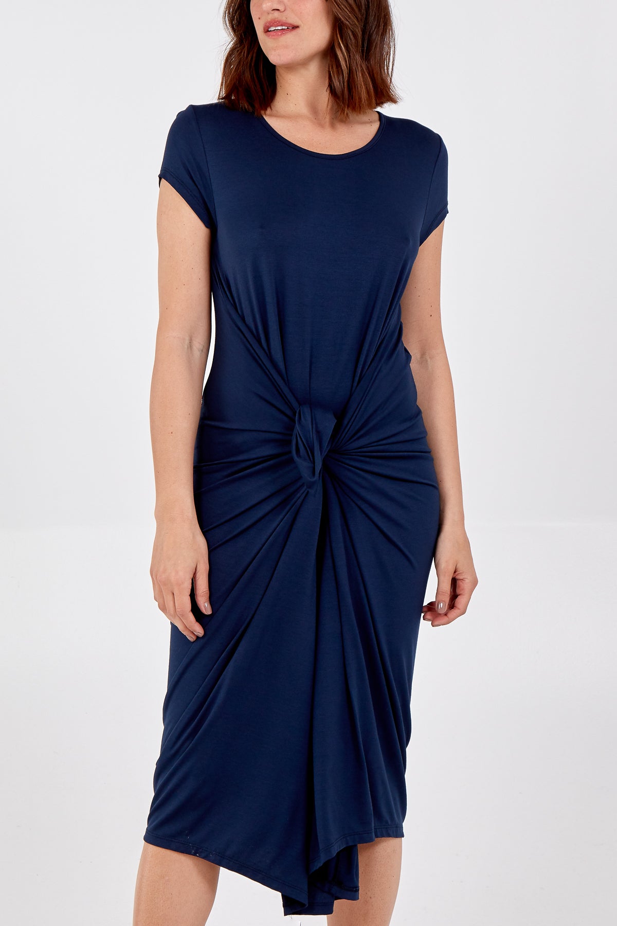 Cap Sleeve Plain Parachute Dress