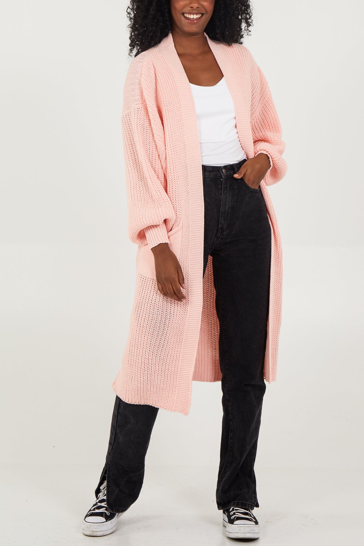 Edge To Edge Knitted Long Cardigan