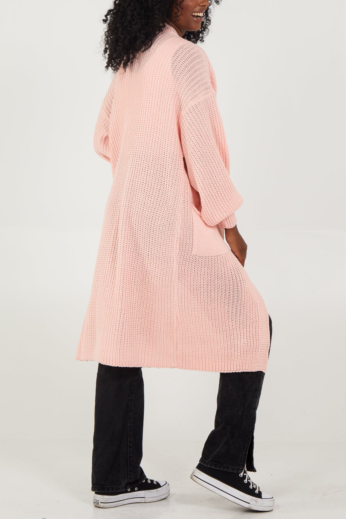 Edge To Edge Knitted Long Cardigan