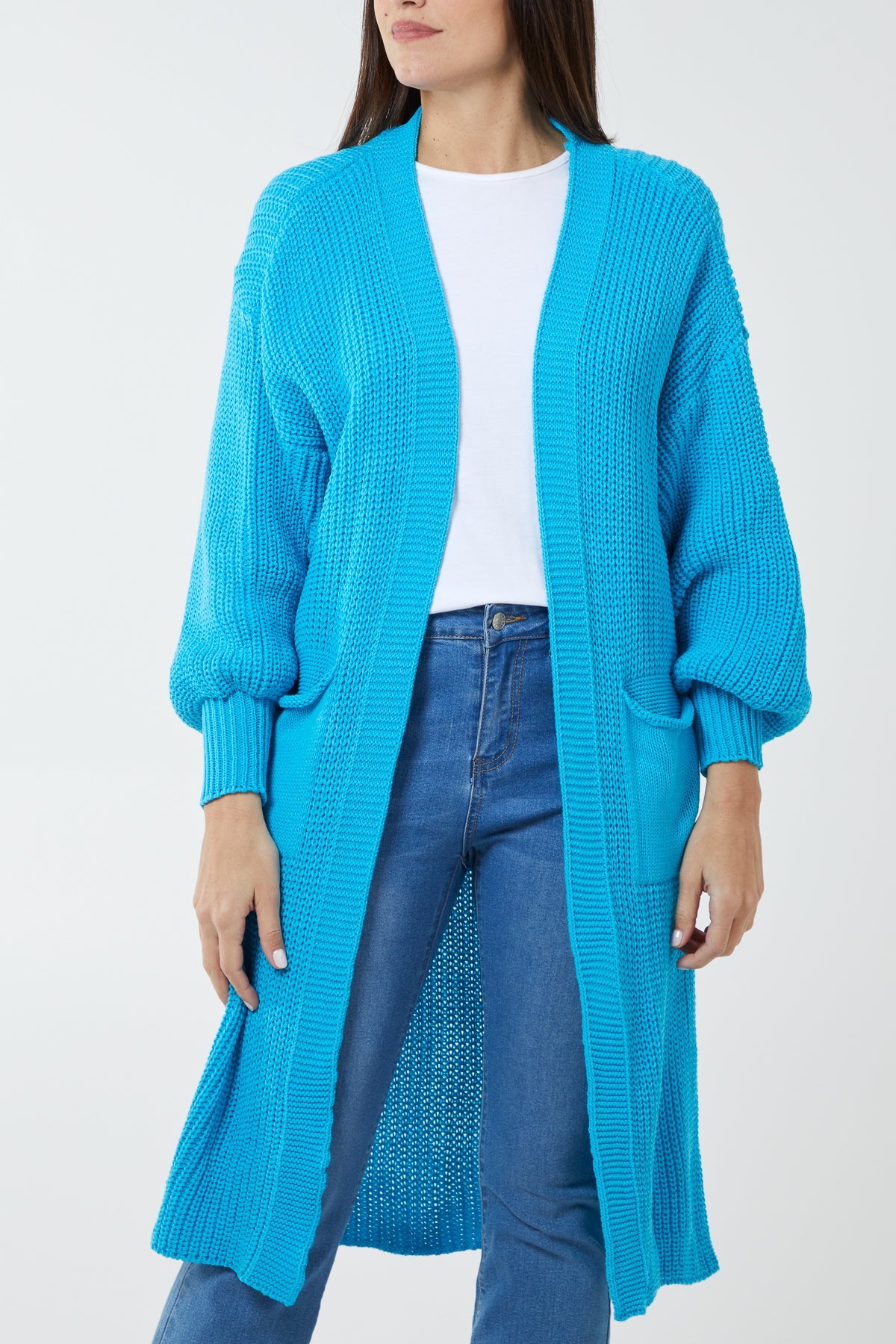 Edge To Edge Knitted Long Cardigan