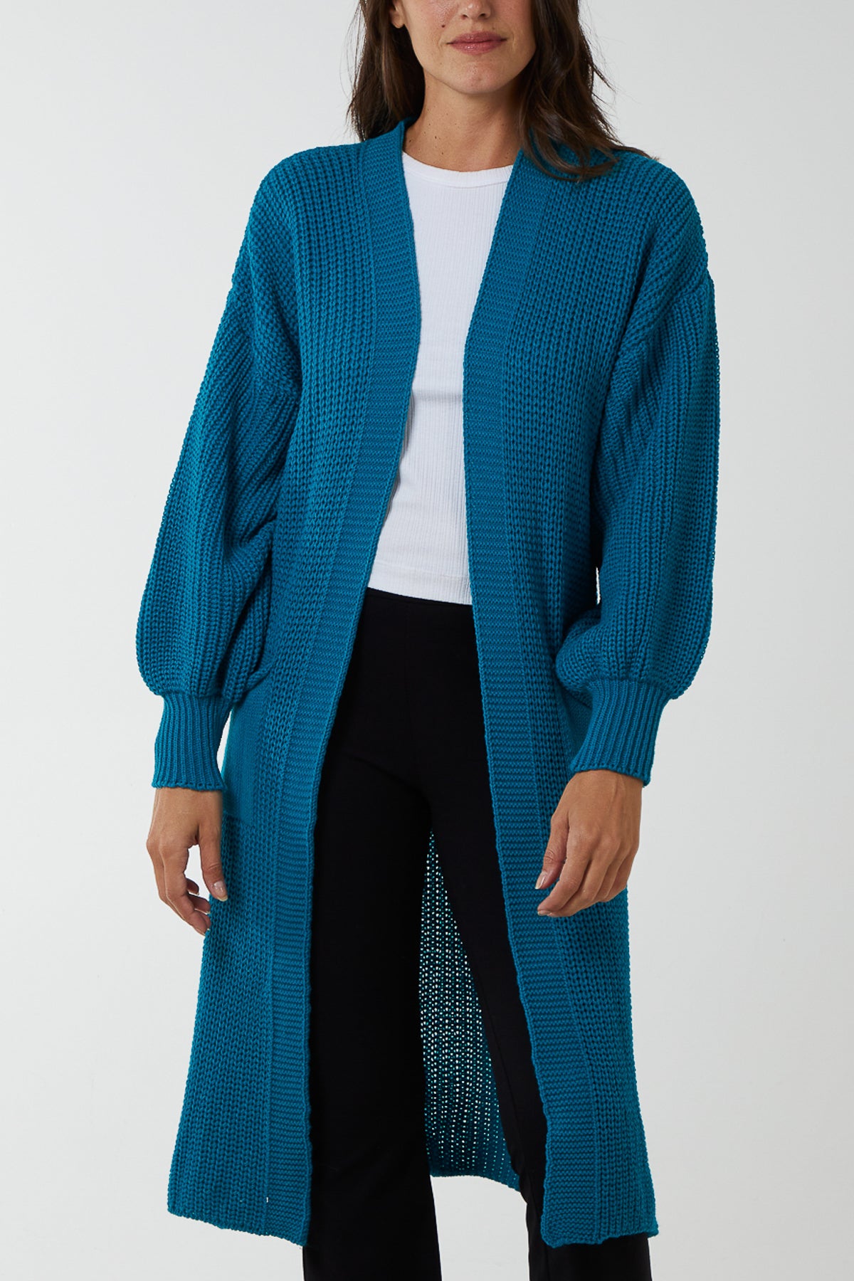 Edge To Edge Knitted Long Cardigan