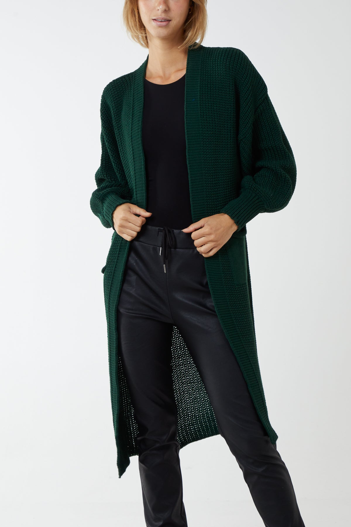 Edge To Edge Knitted Long Cardigan