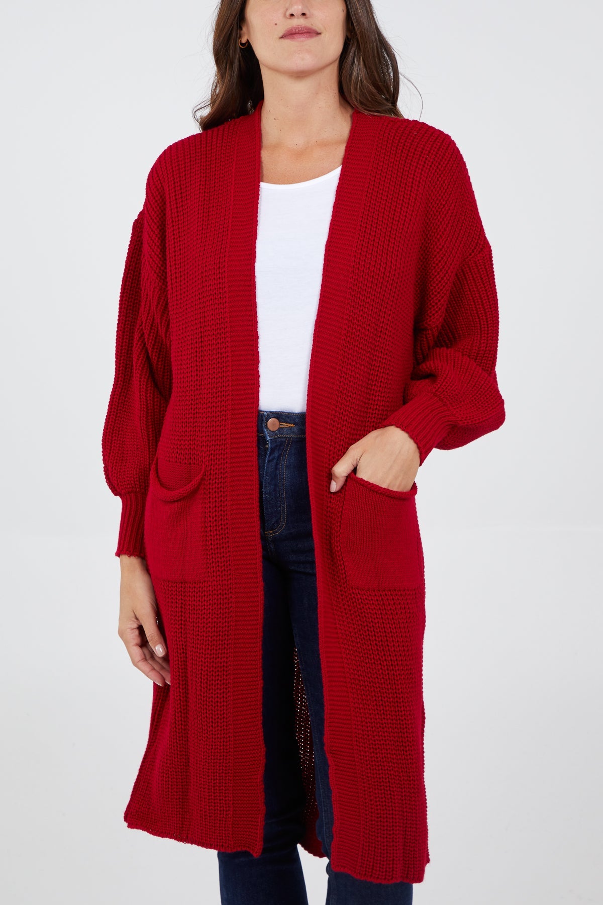Edge To Edge Knitted Long Cardigan