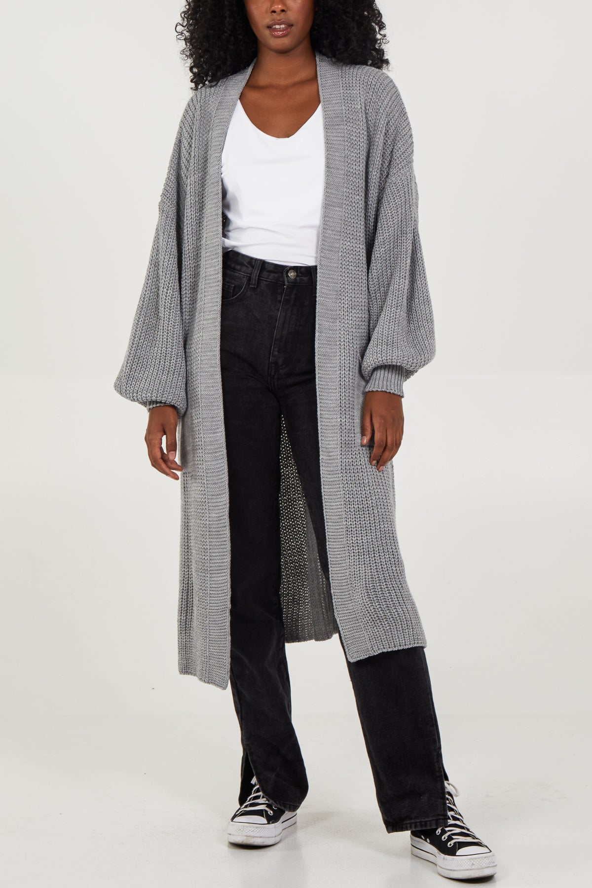 Edge To Edge Knitted Long Cardigan