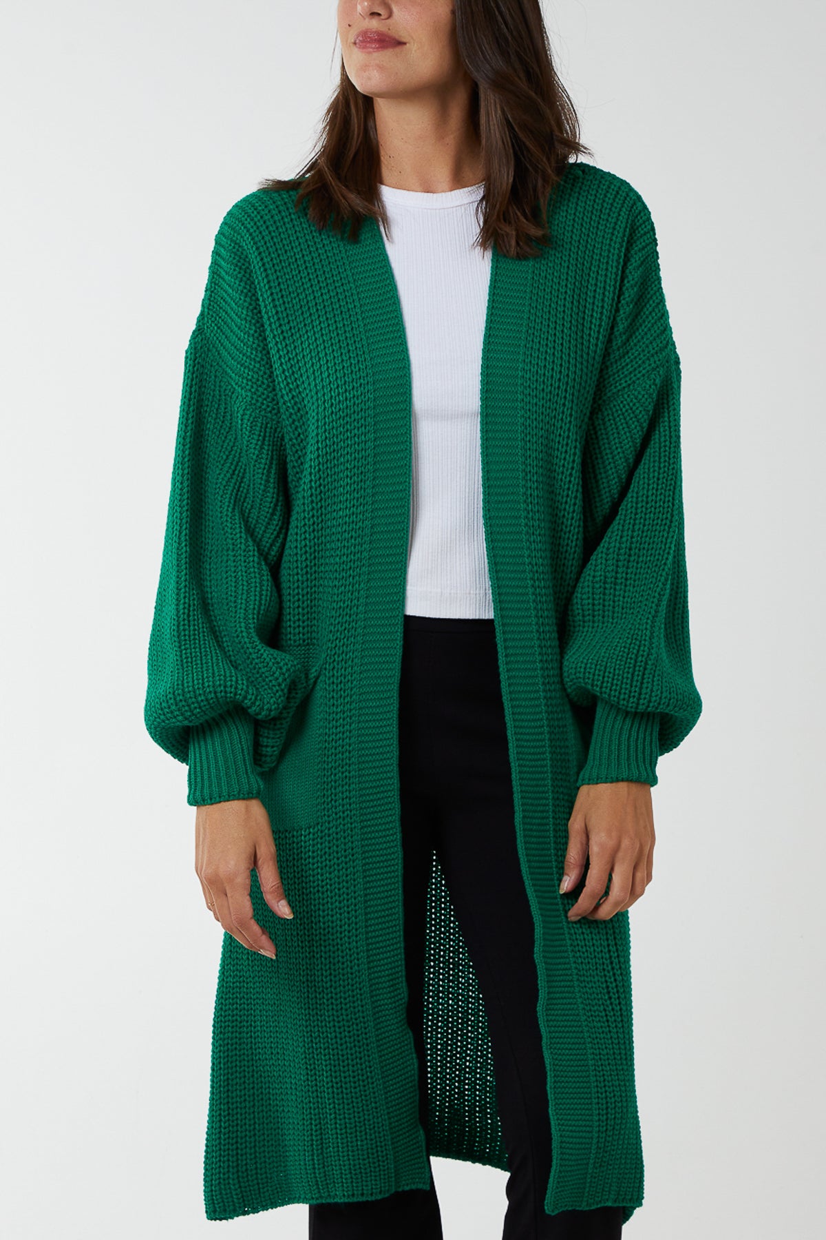 Edge To Edge Knitted Long Cardigan