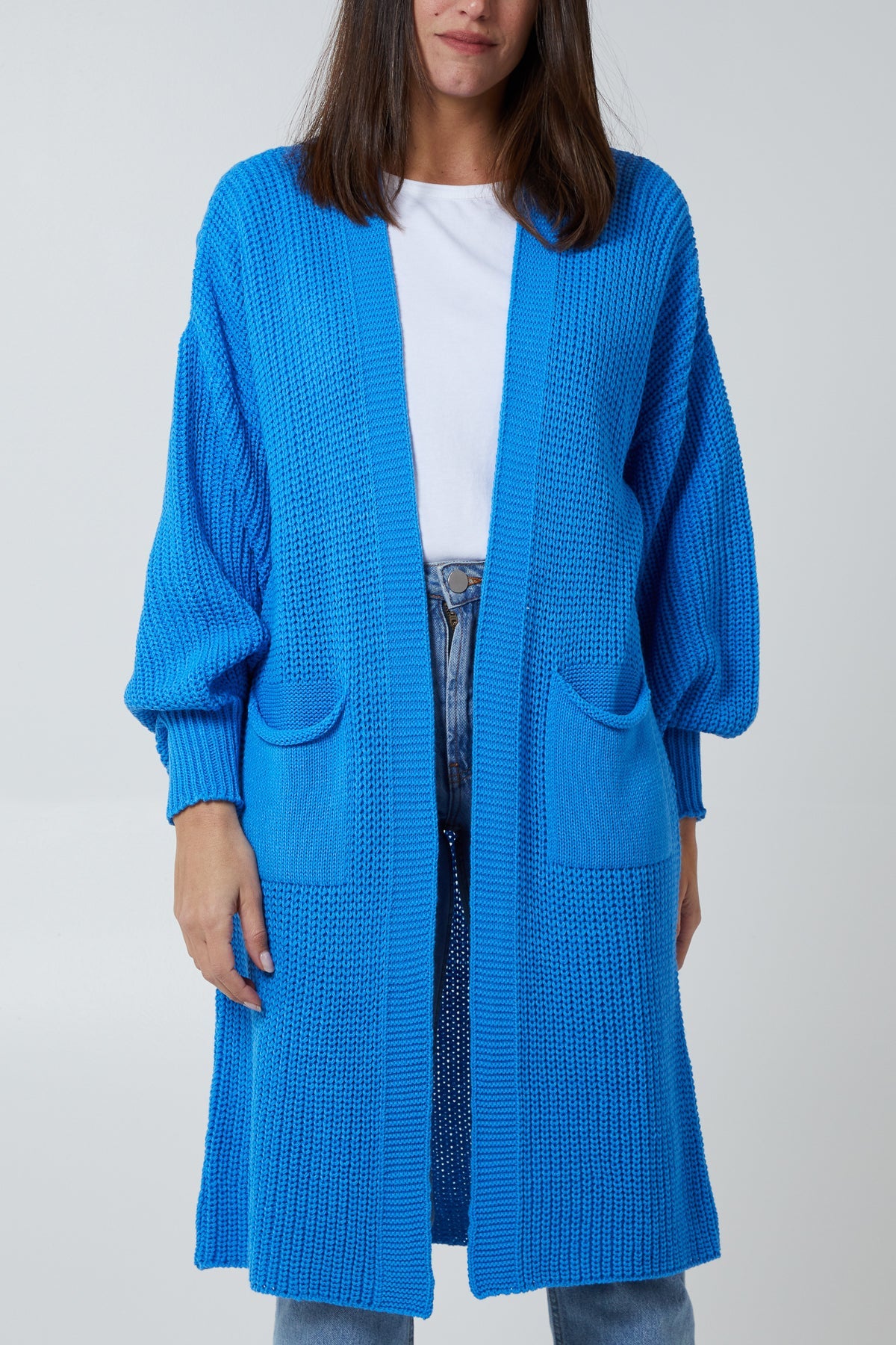 Edge To Edge Knitted Long Cardigan