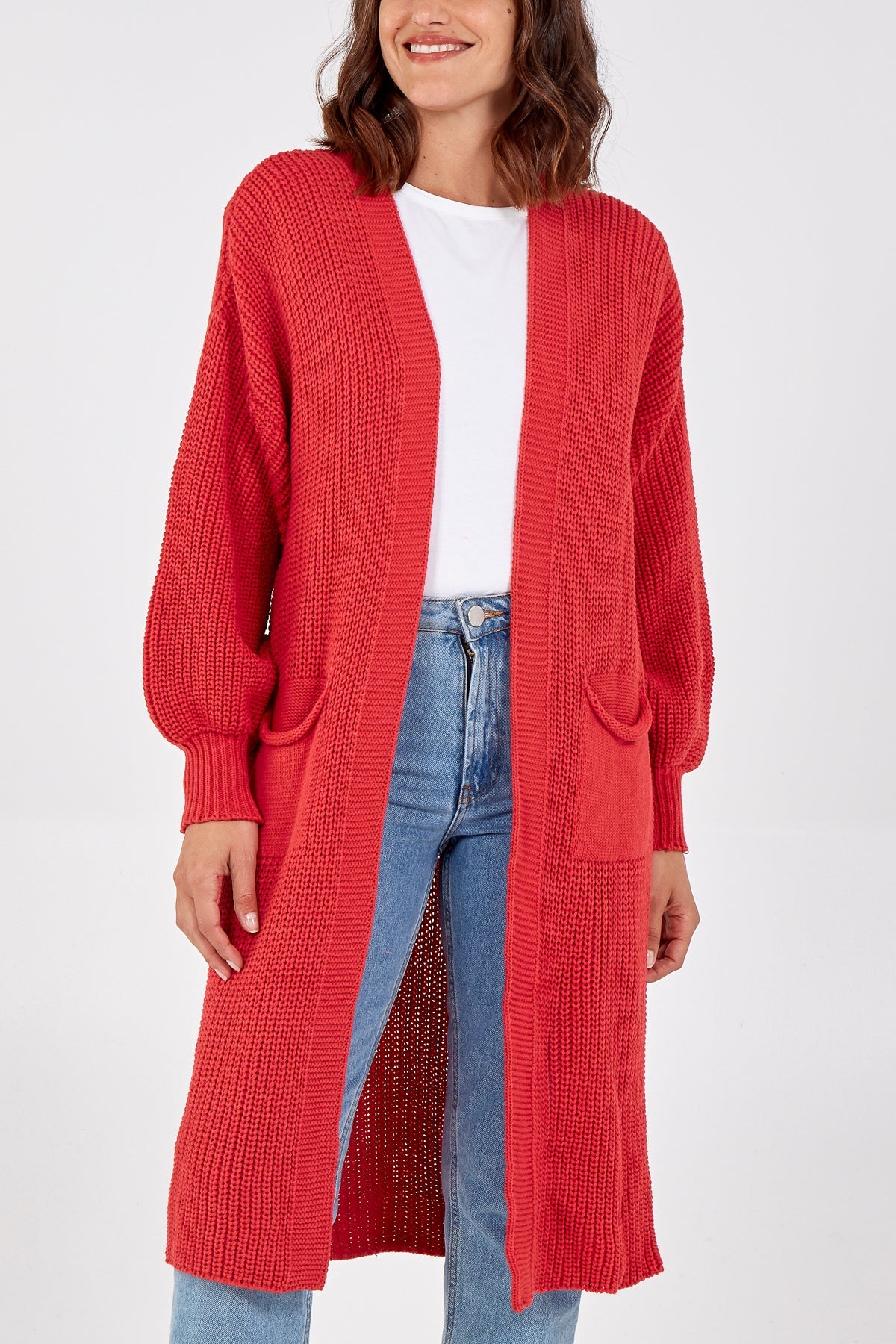 Edge To Edge Knitted Long Cardigan