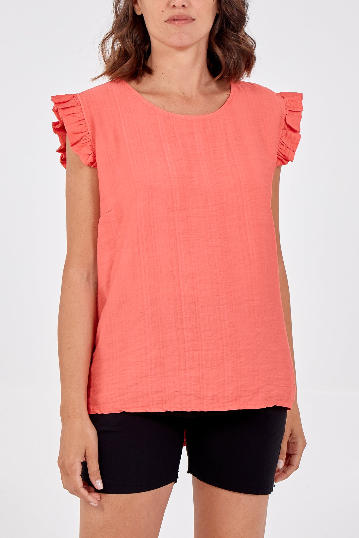 Linen Look Top Back Button