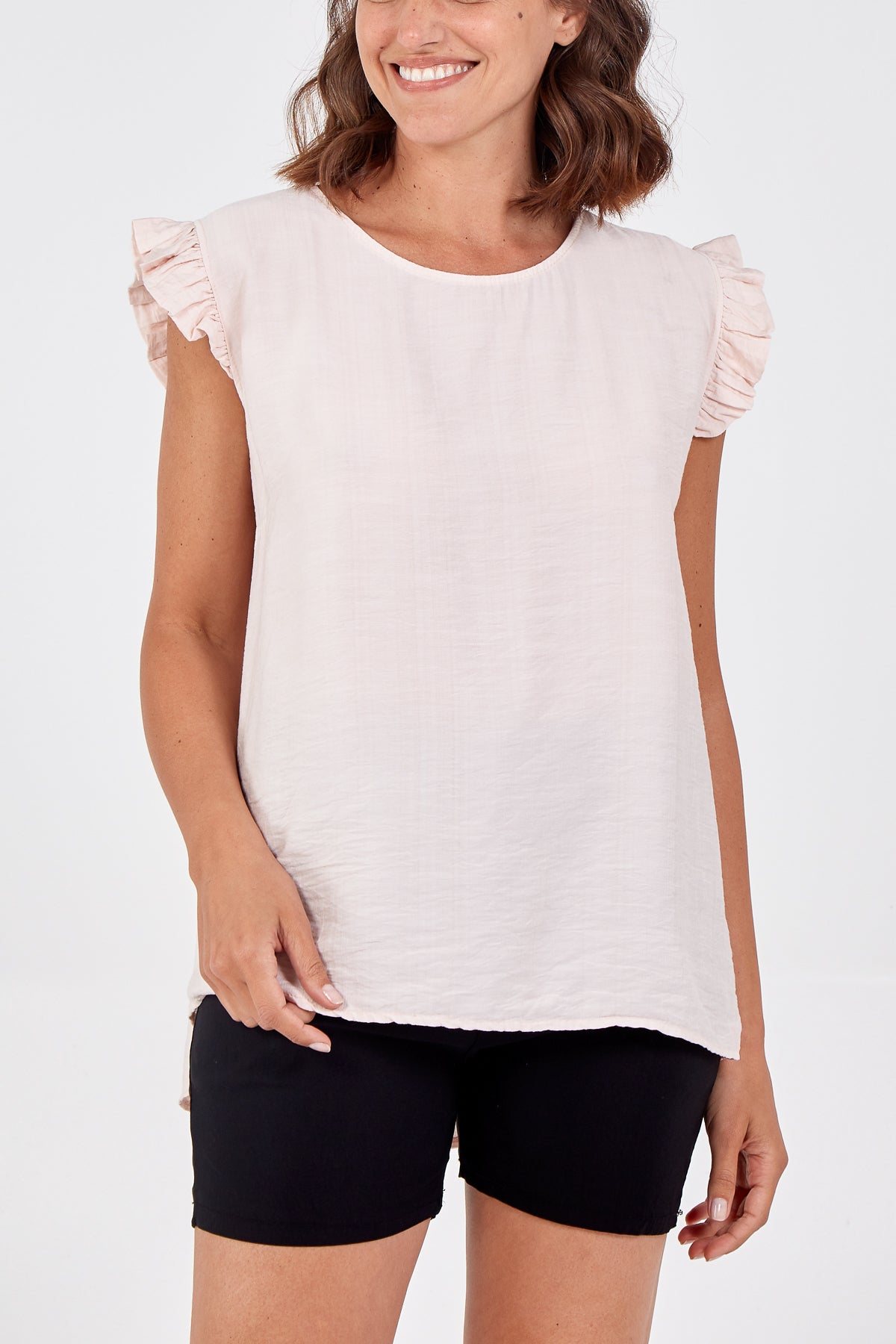 Linen Look Top Back Button