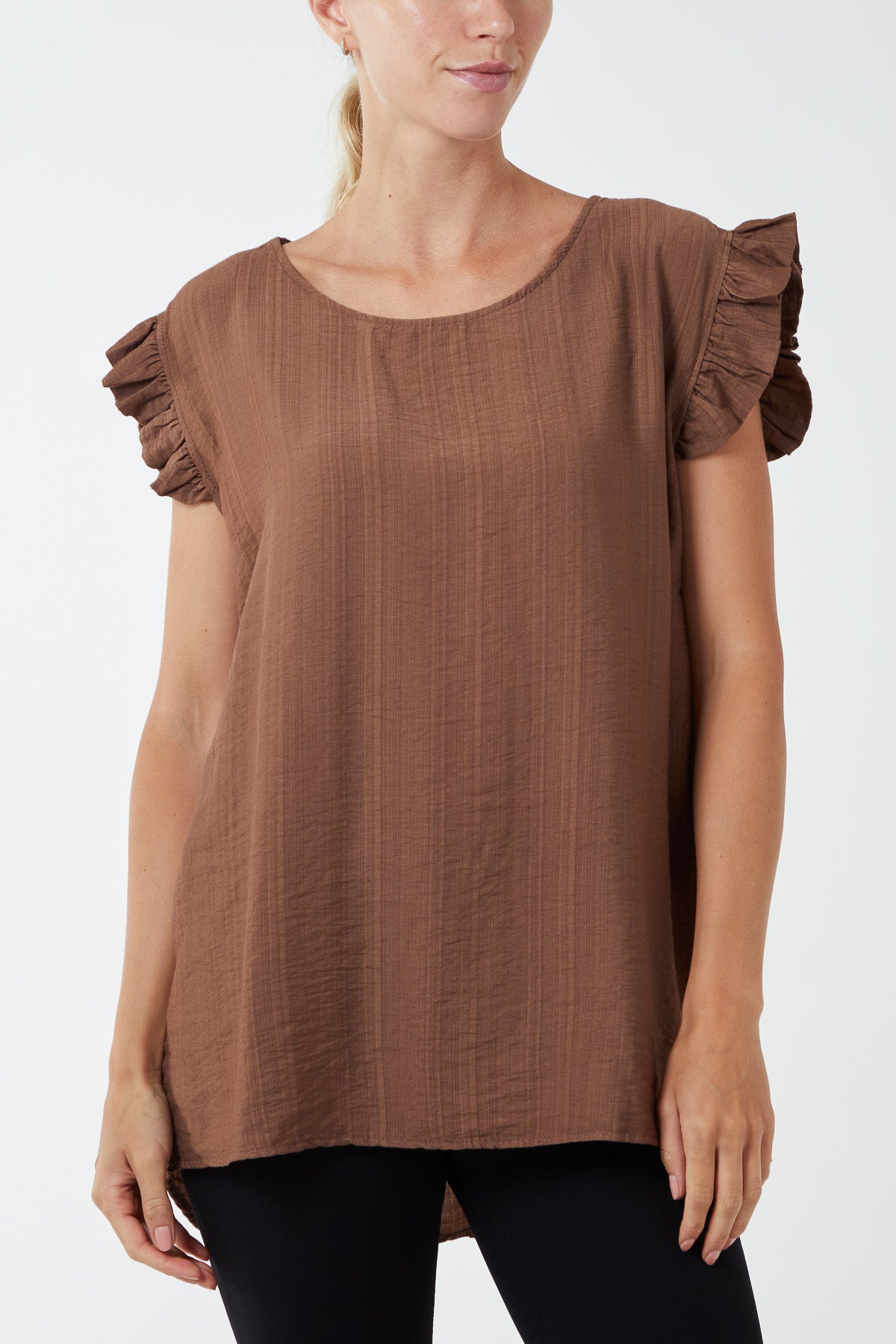 Linen Look Top Back Button