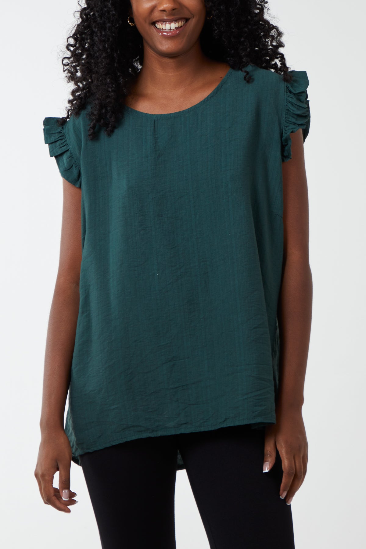 Linen Look Top Back Button