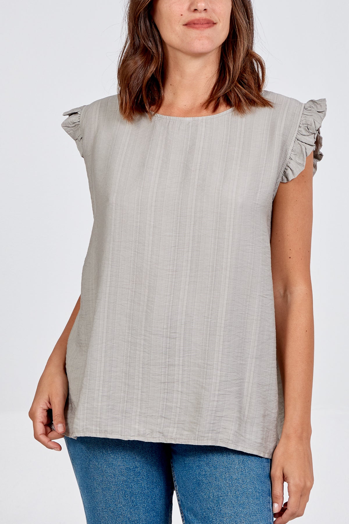 Linen Look Top Back Button
