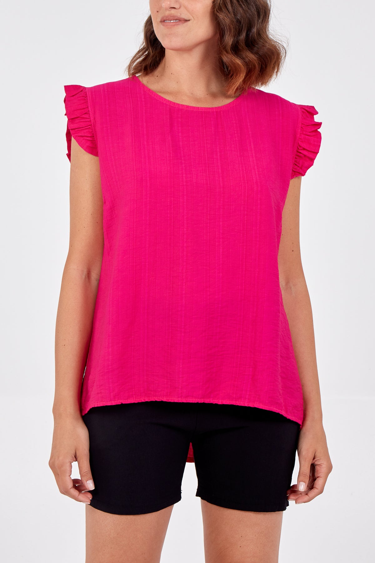 Linen Look Top Back Button