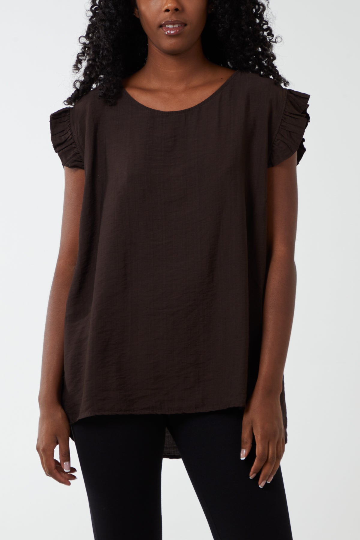 Linen Look Top Back Button