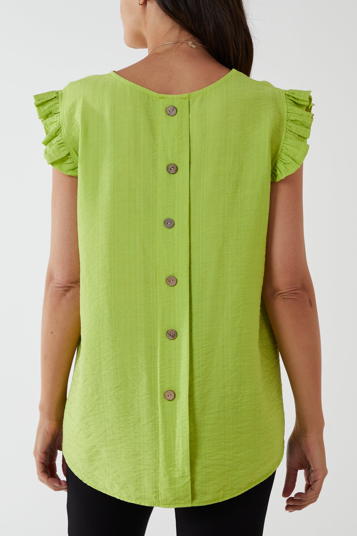 Linen Look Top Back Button