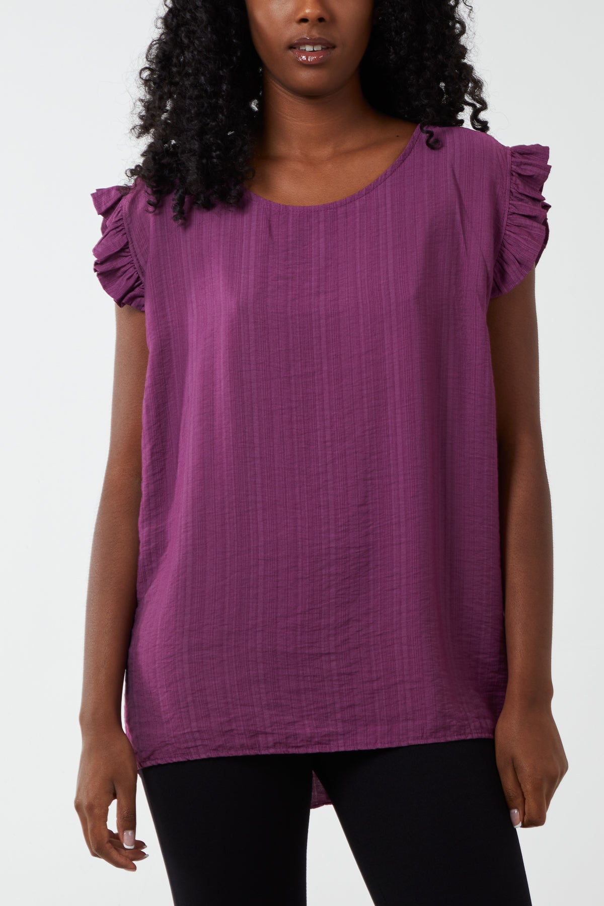 Linen Look Top Back Button