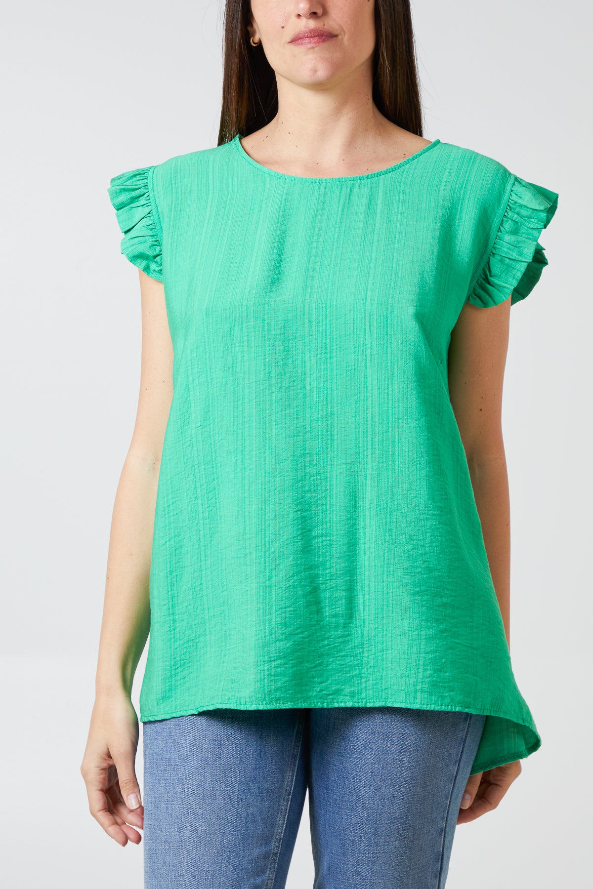 Linen Look Top Back Button