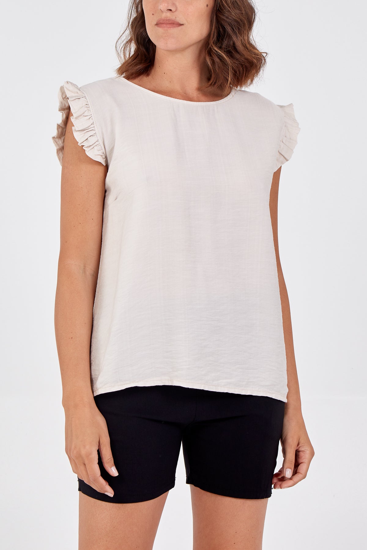 Linen Look Top Back Button