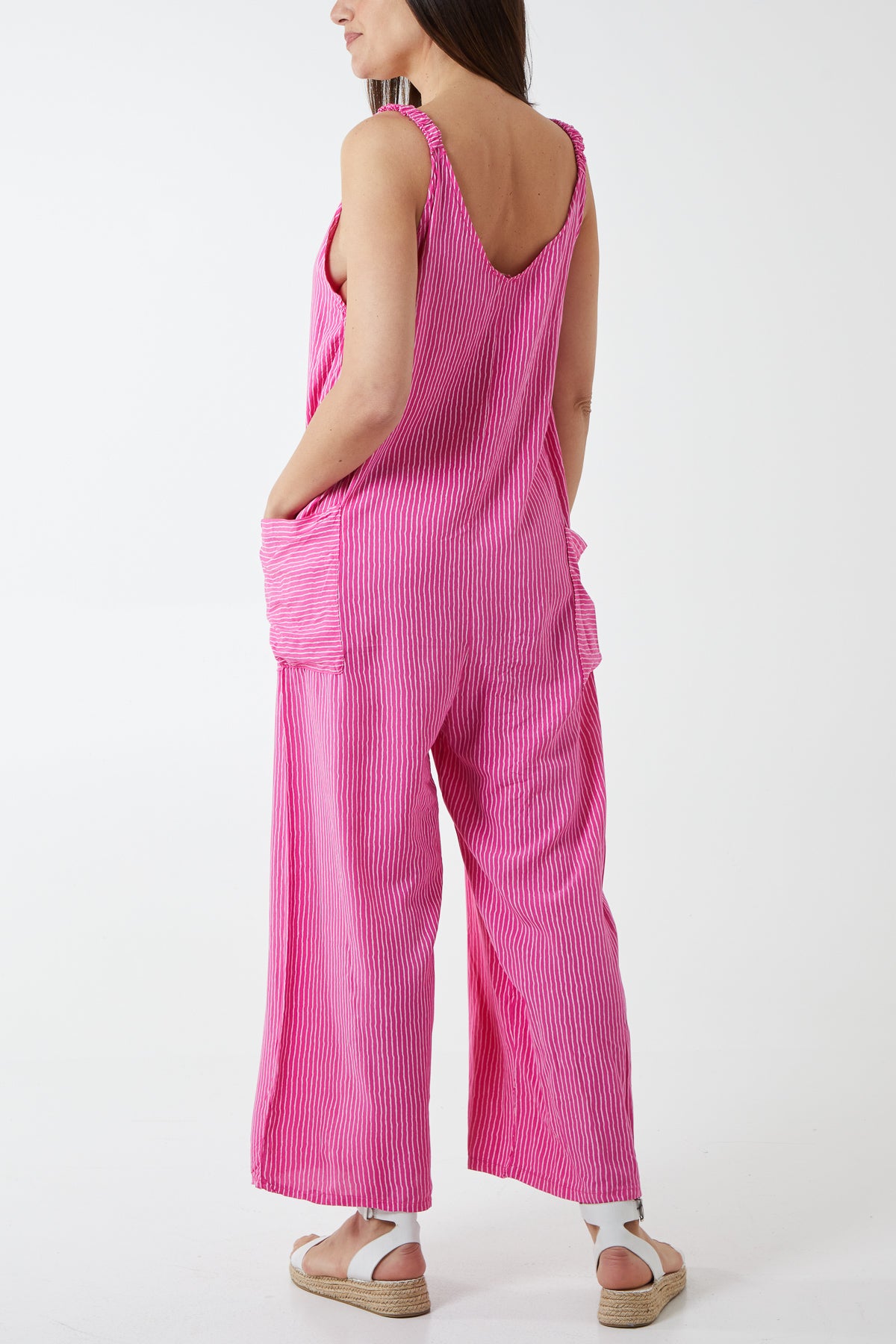 Stripe Two Pocket Jumpsuit