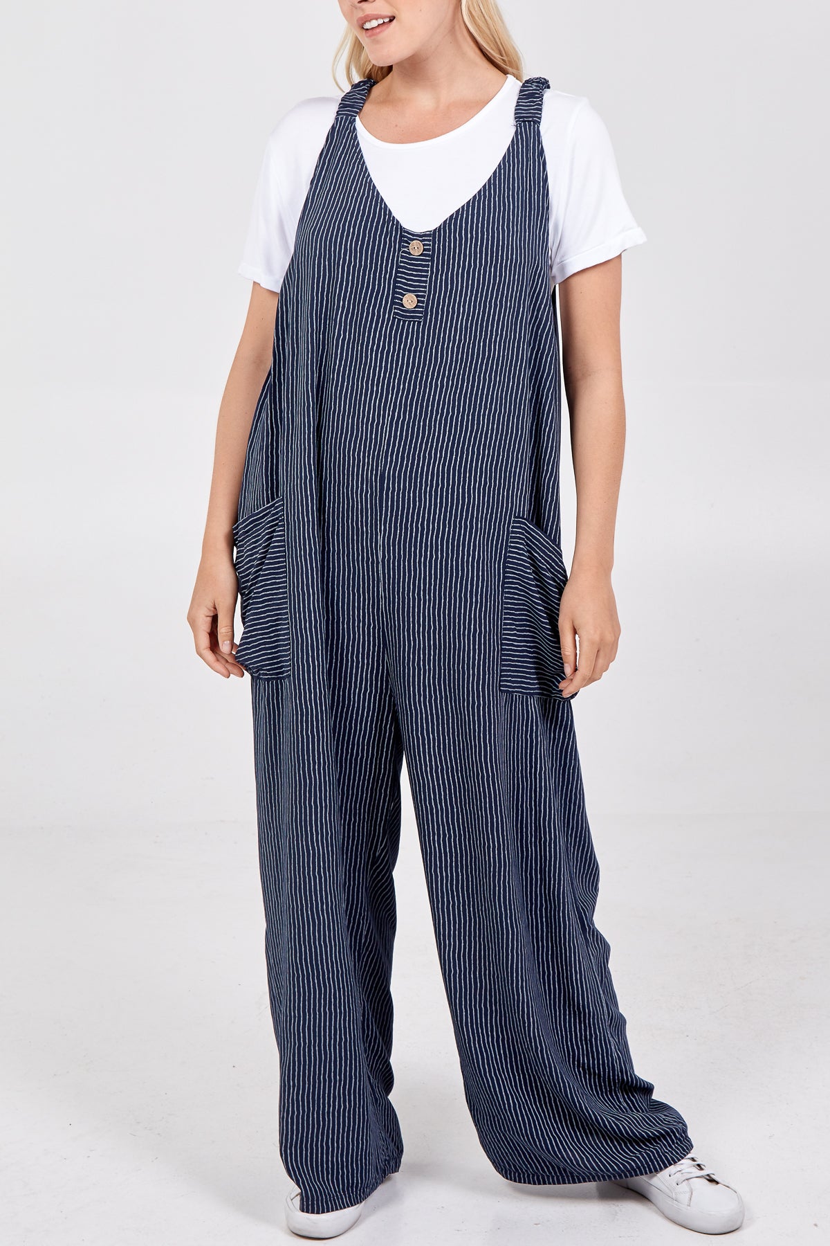 Stripe Two Pocket Jumpsuit
