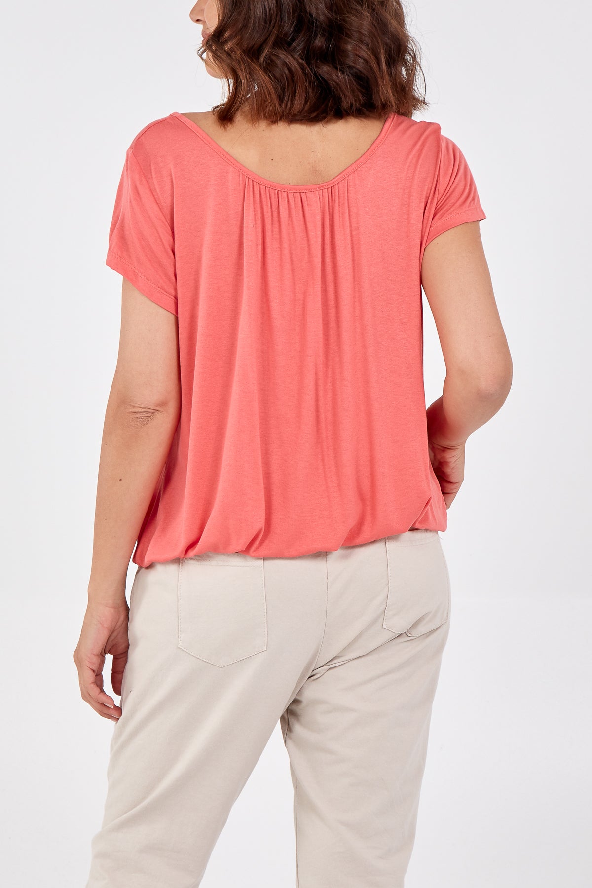 Scoop Neck Elastic Top