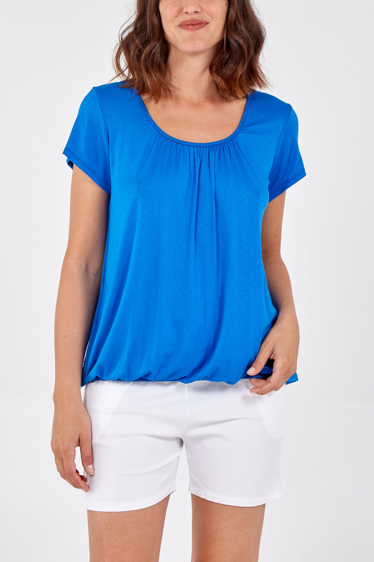 Scoop Neck Elastic Top