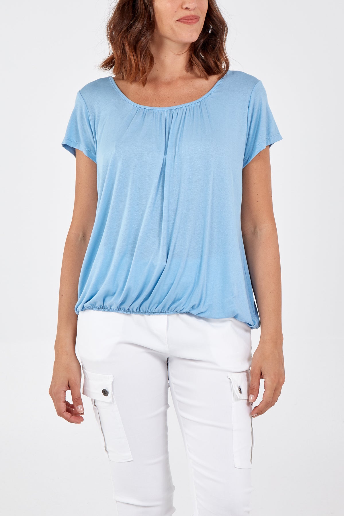Scoop Neck Elastic Top