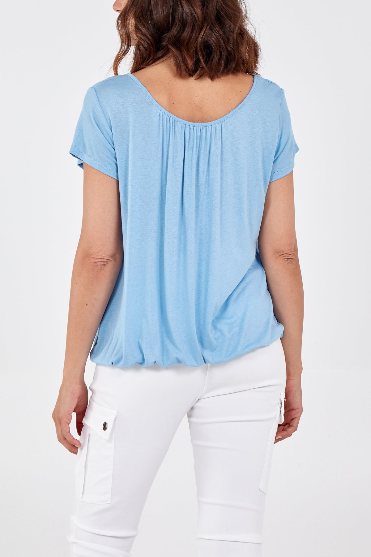 Scoop Neck Elastic Top