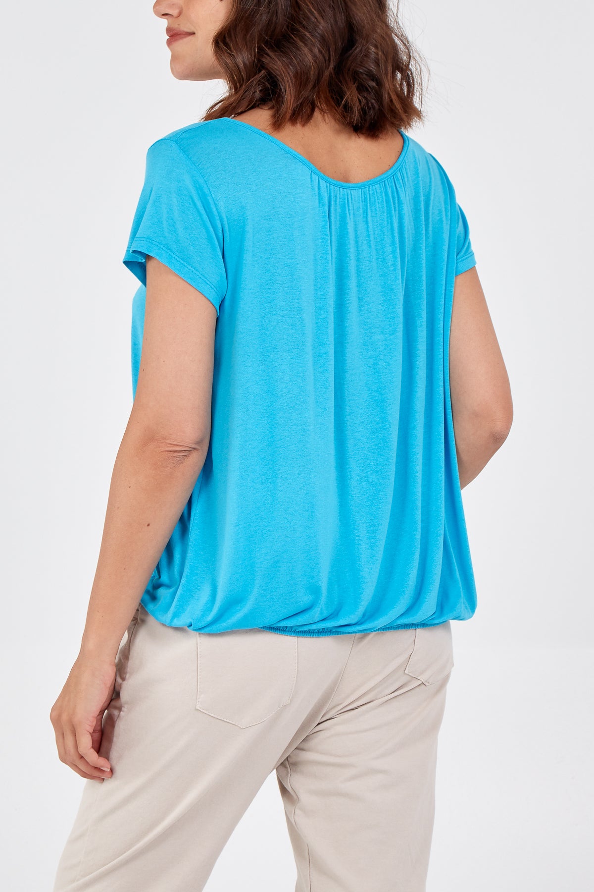 Scoop Neck Elastic Top