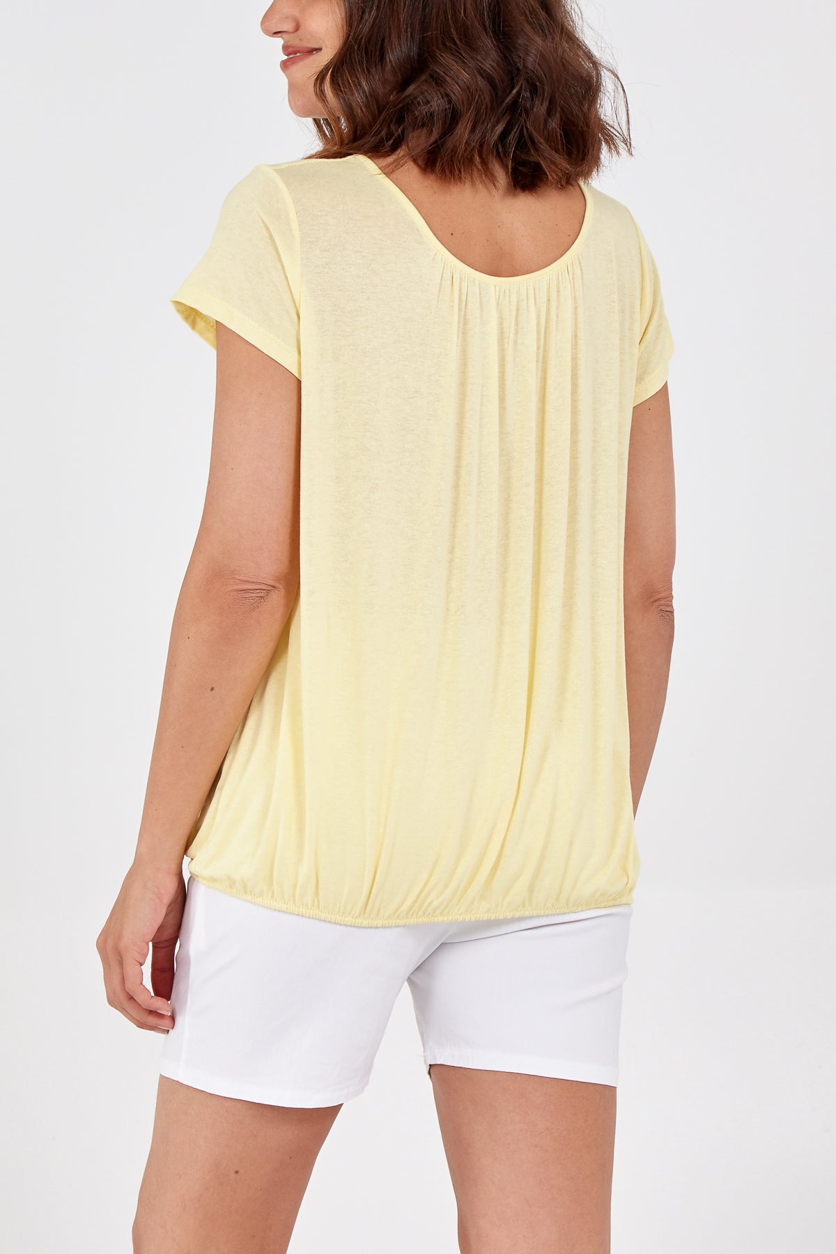 Scoop Neck Elastic Top