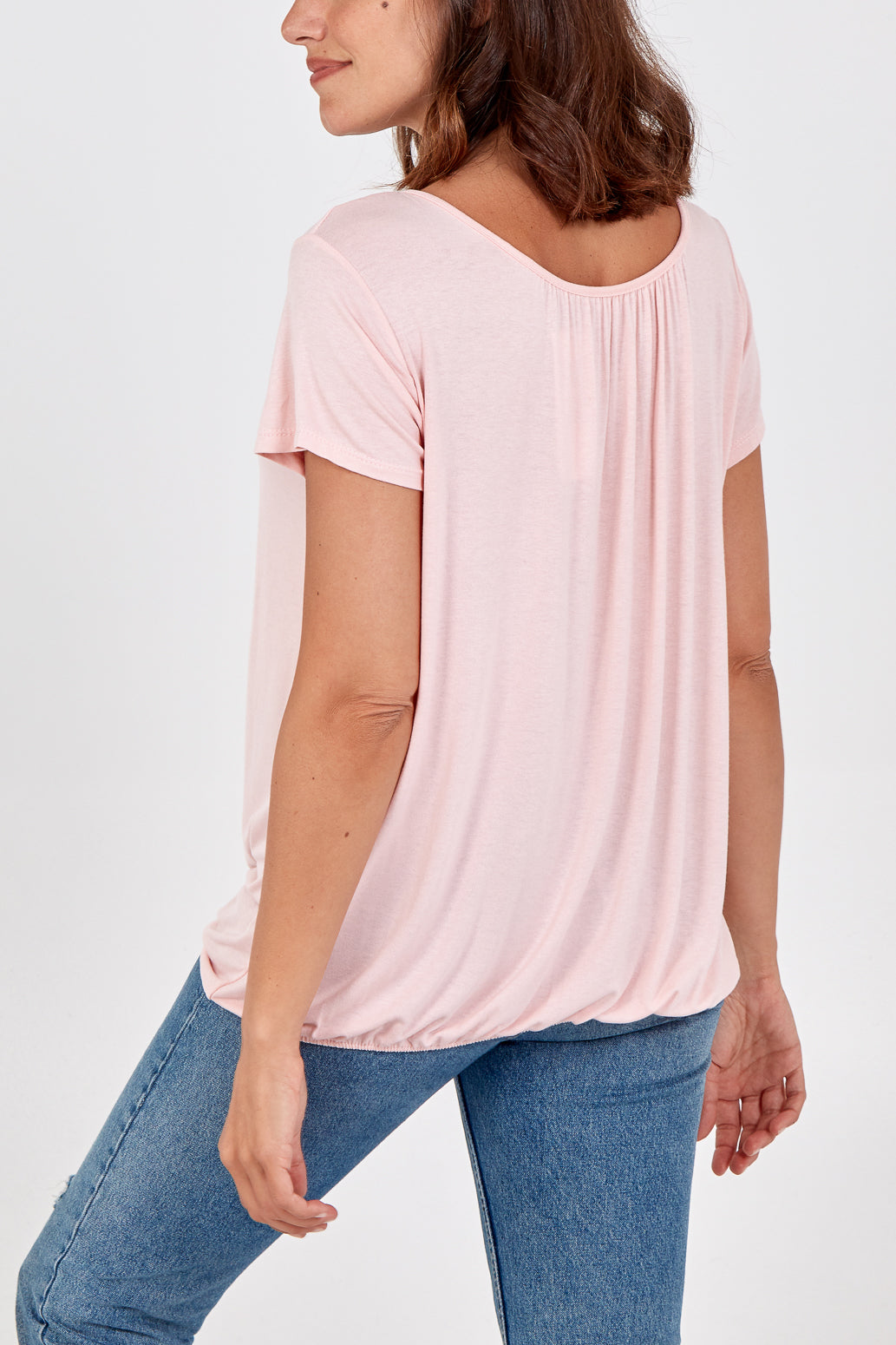 Scoop Neck Elastic Top