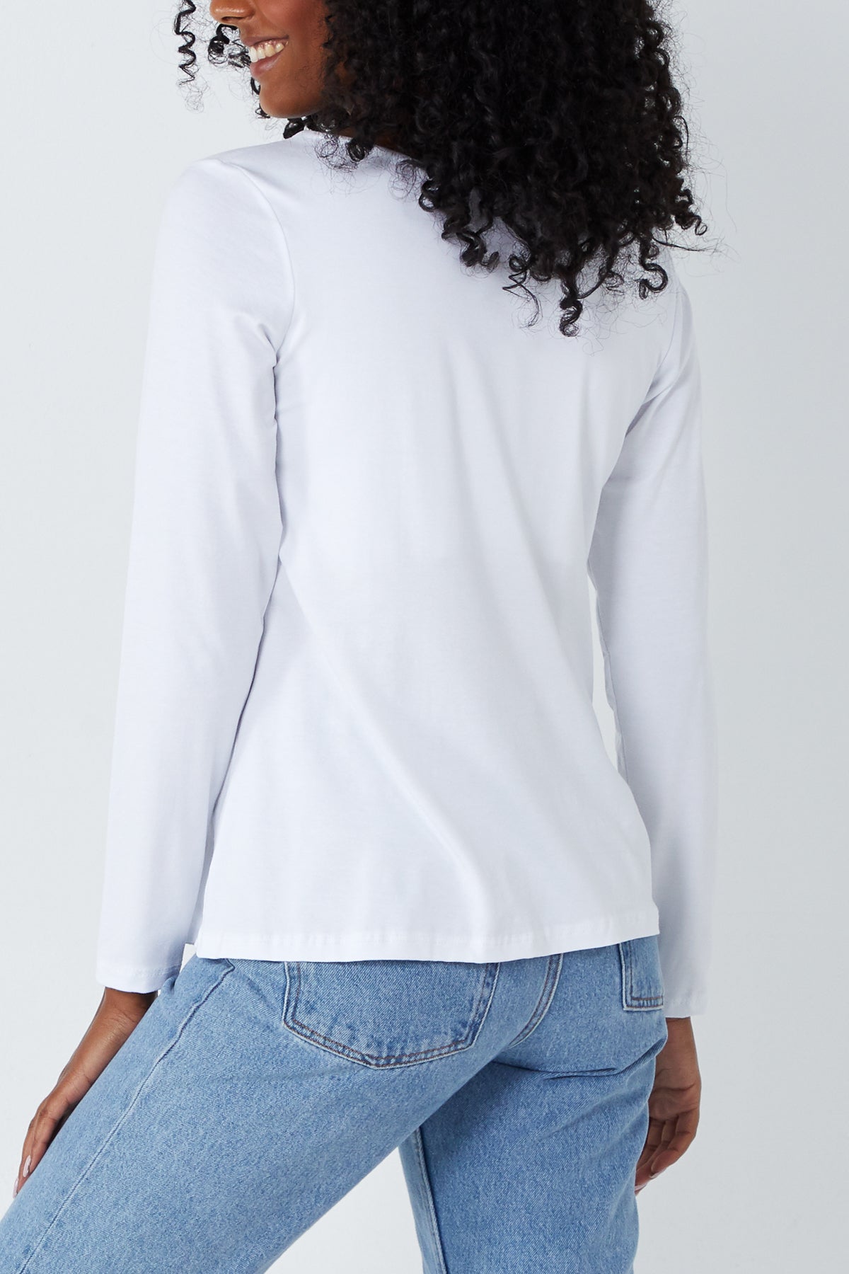 Basic Double Layer Scoop Neck Long Sleeve Top
