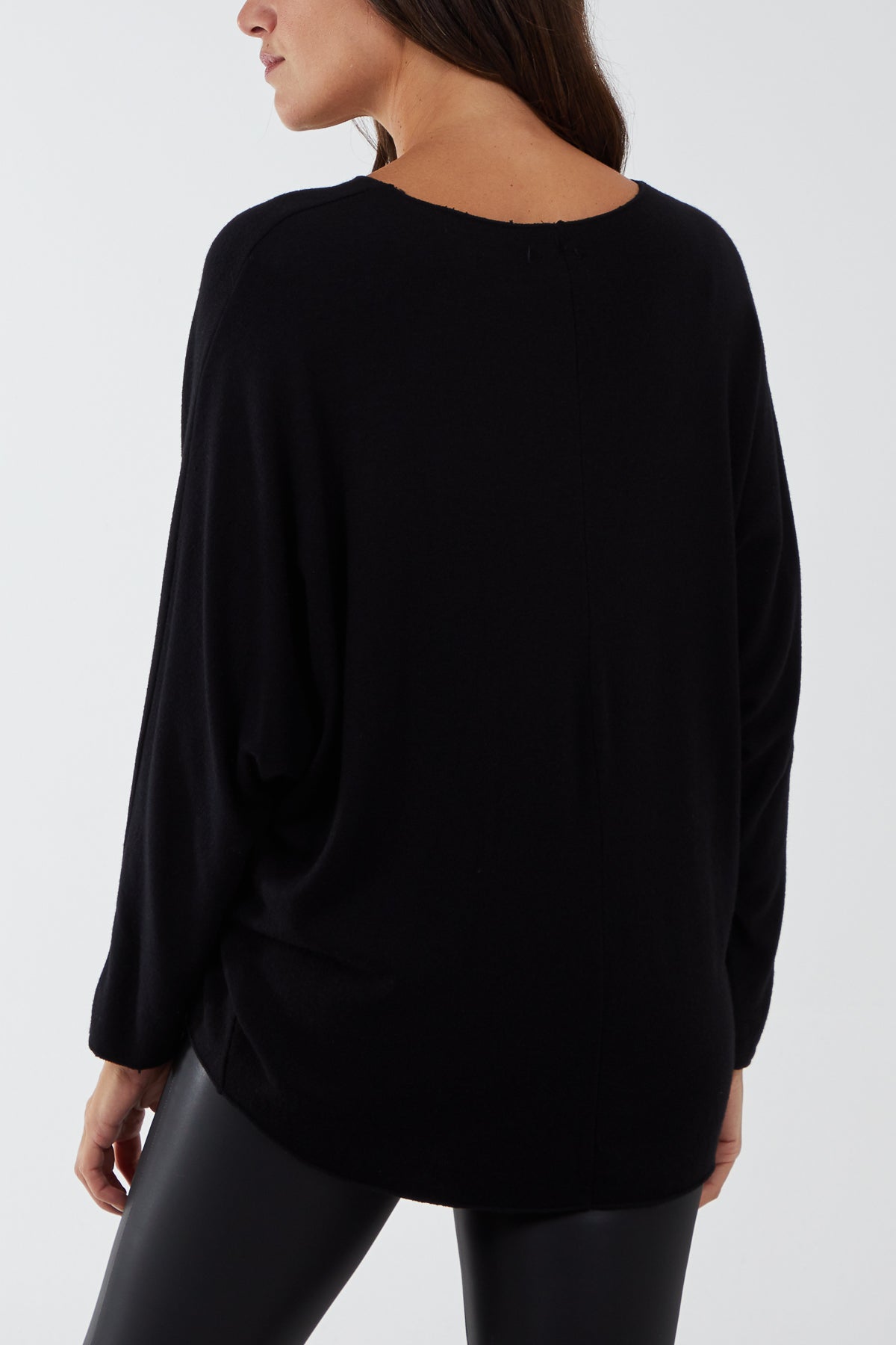 Scoop Neck long Sleeve Glitter Star Fine Knit Jumper