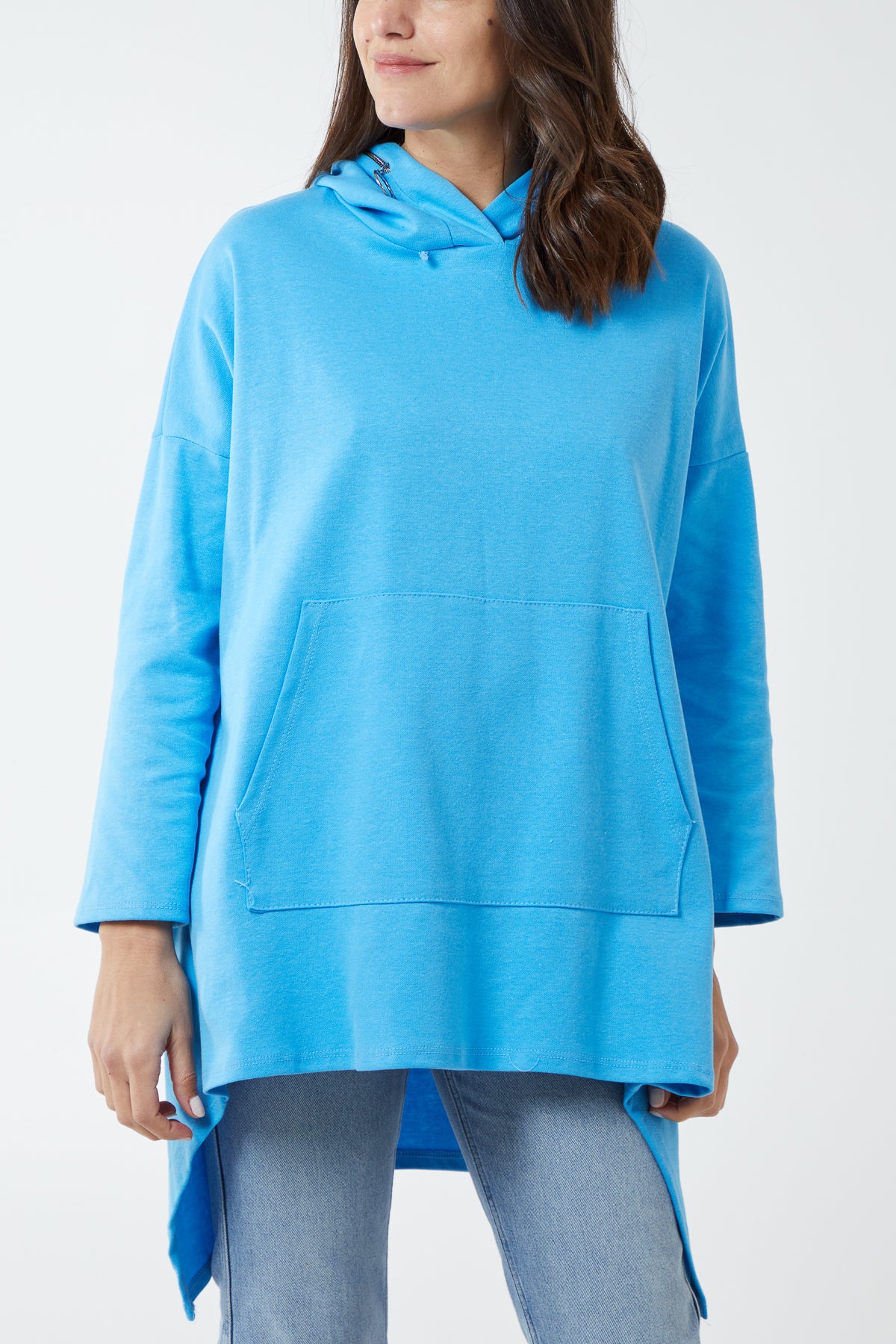 Oversized Zip Detail Hoodie