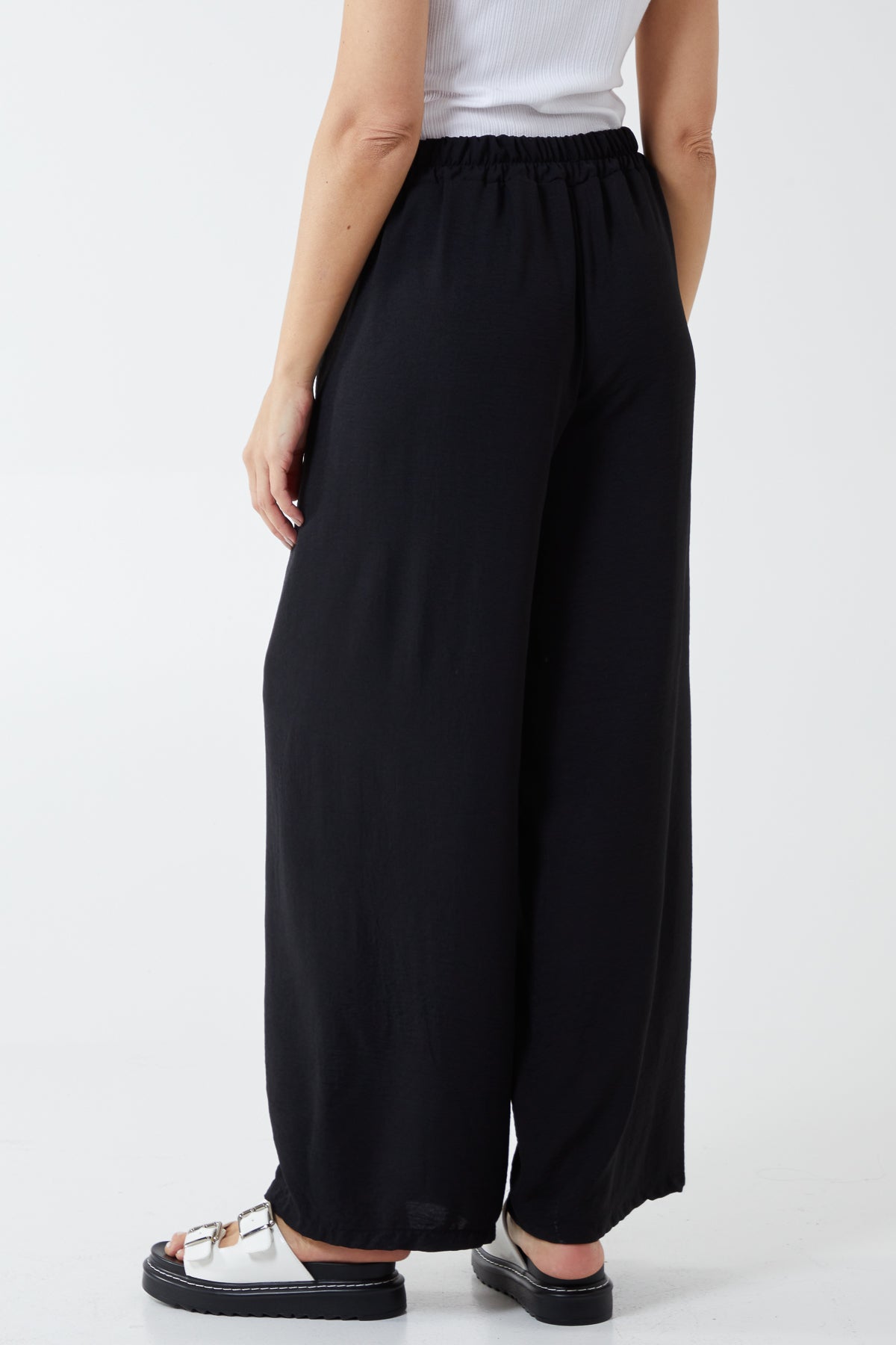 Drawstring Viscose Crepe Trouser