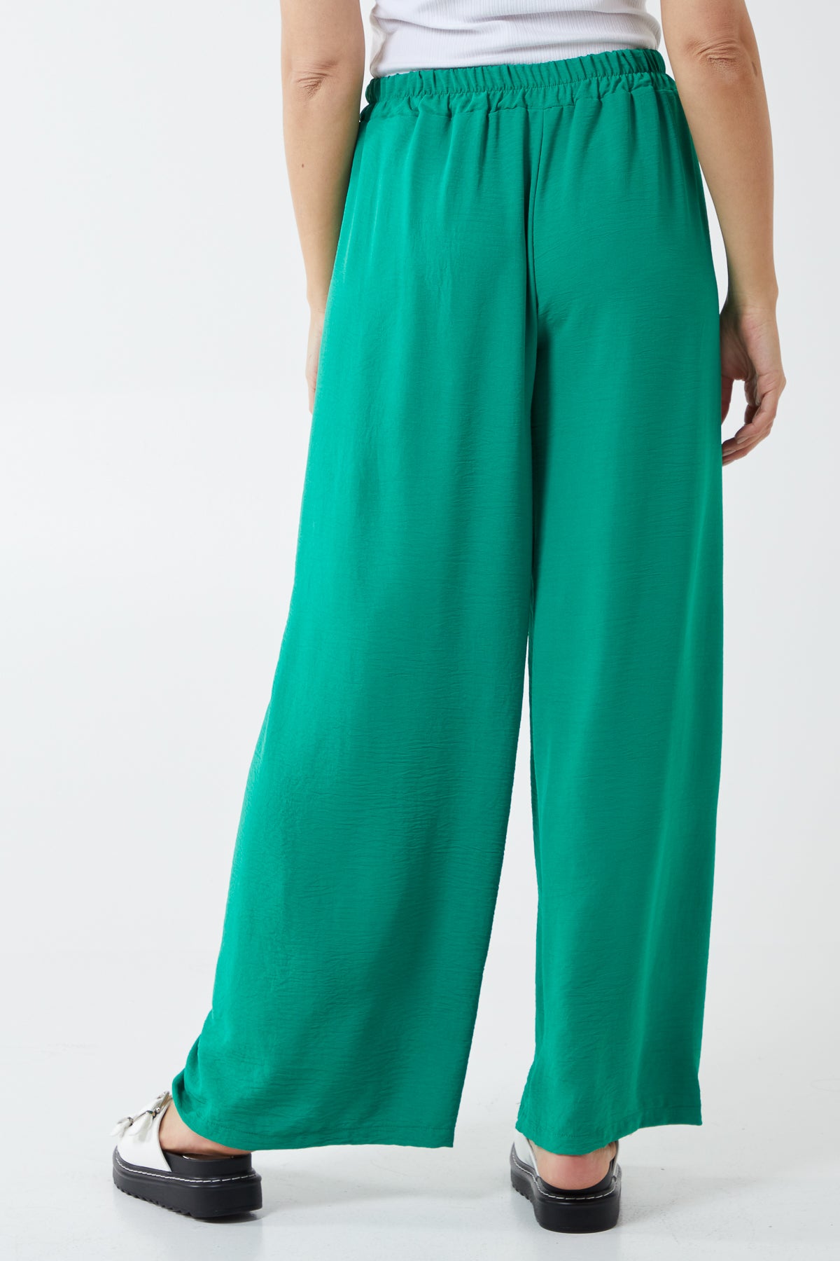 Drawstring Viscose Crepe Trouser