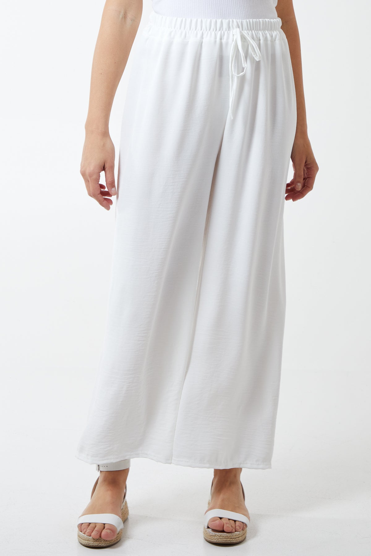 Drawstring Viscose Crepe Trouser