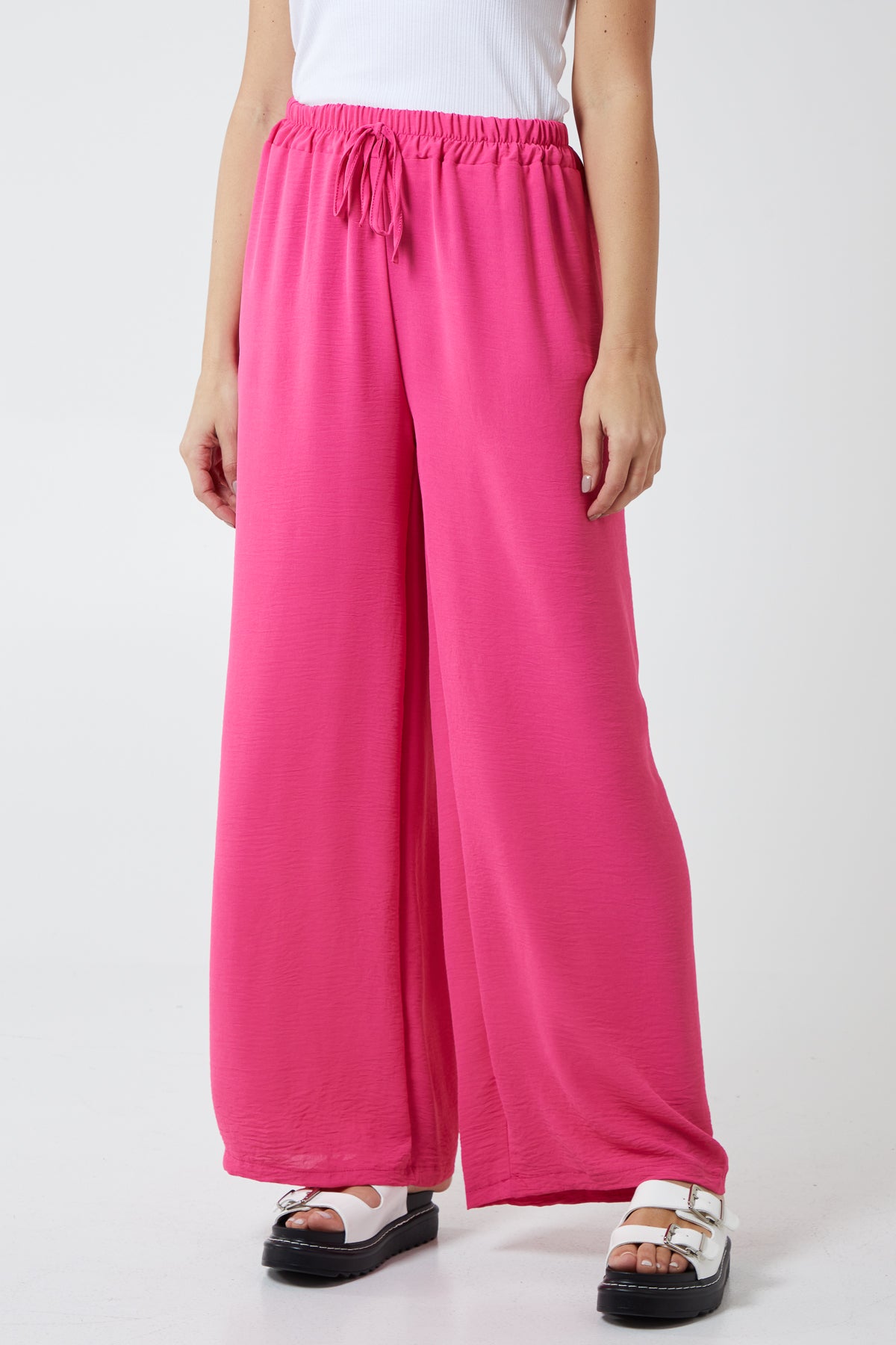 Drawstring Viscose Crepe Trouser