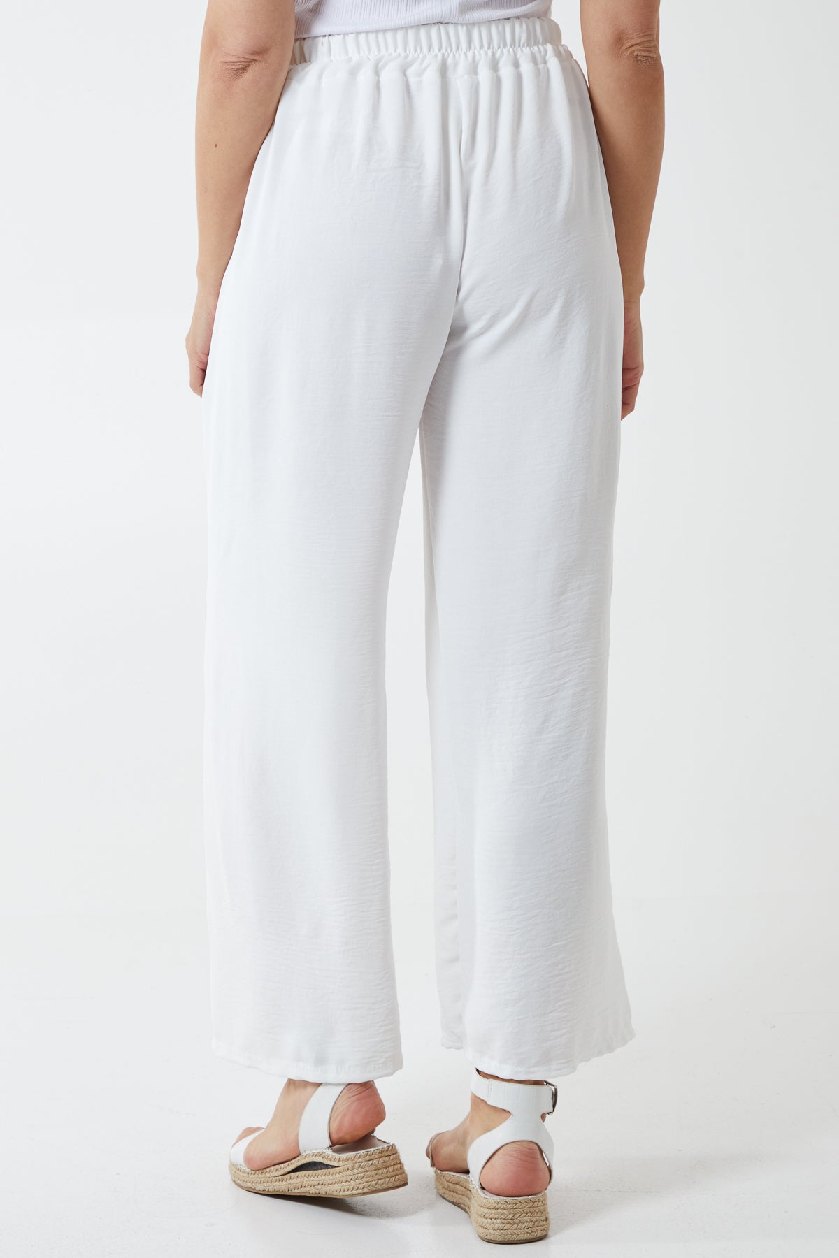 Drawstring Viscose Crepe Trouser