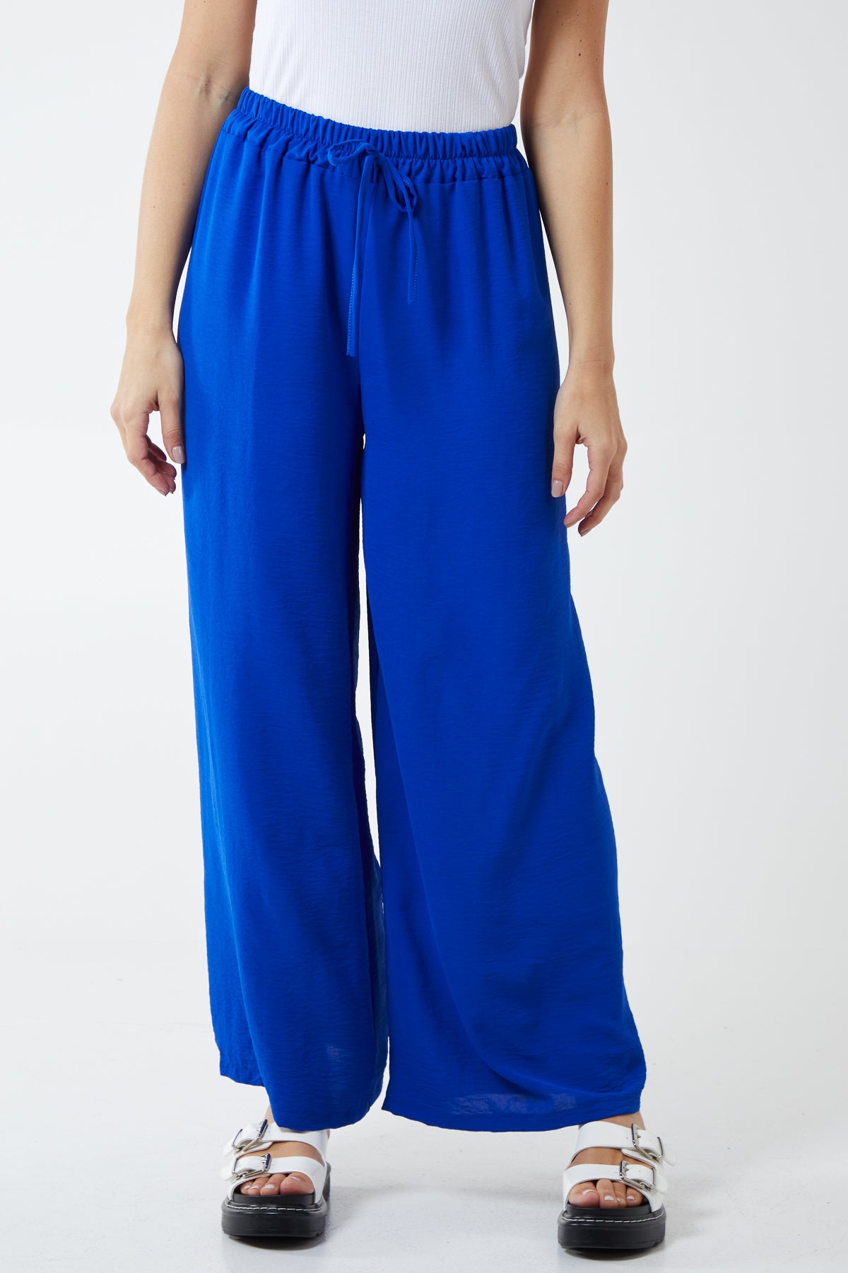 Drawstring Viscose Crepe Trouser