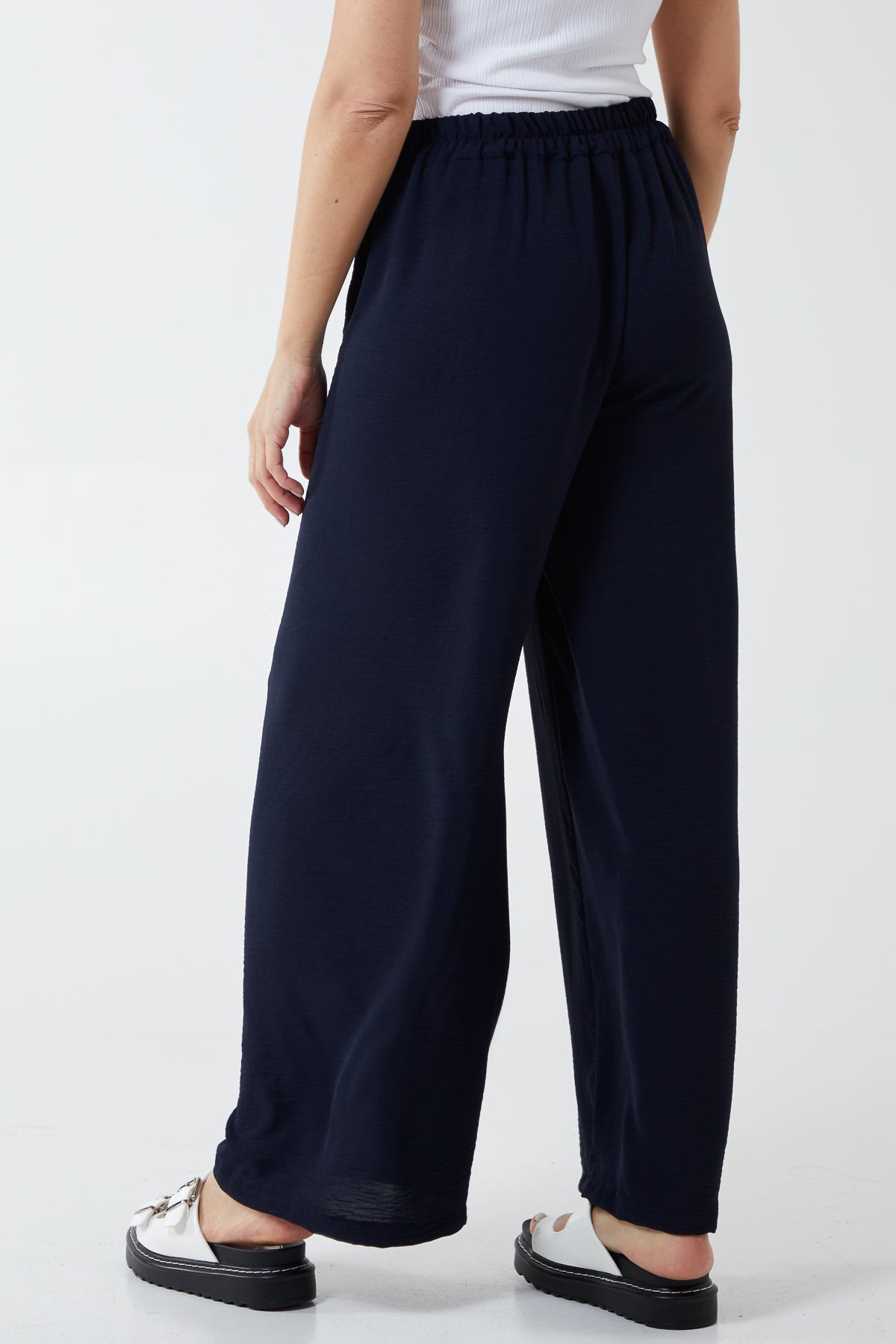 Drawstring Viscose Crepe Trouser