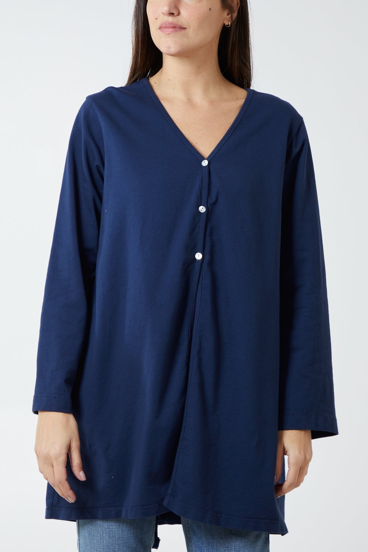 Button Front Sweat Cardigan