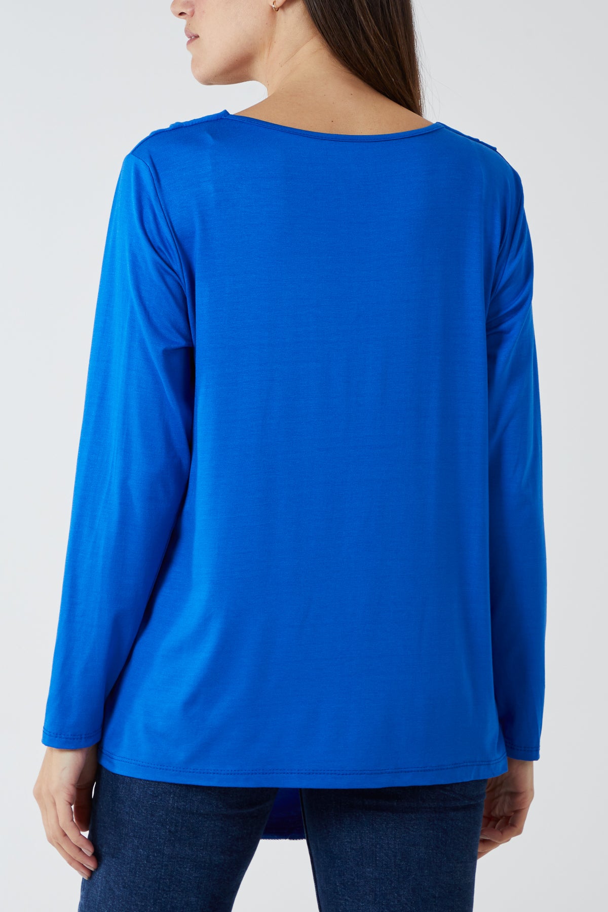 Cowl Front Drape Jersey Top