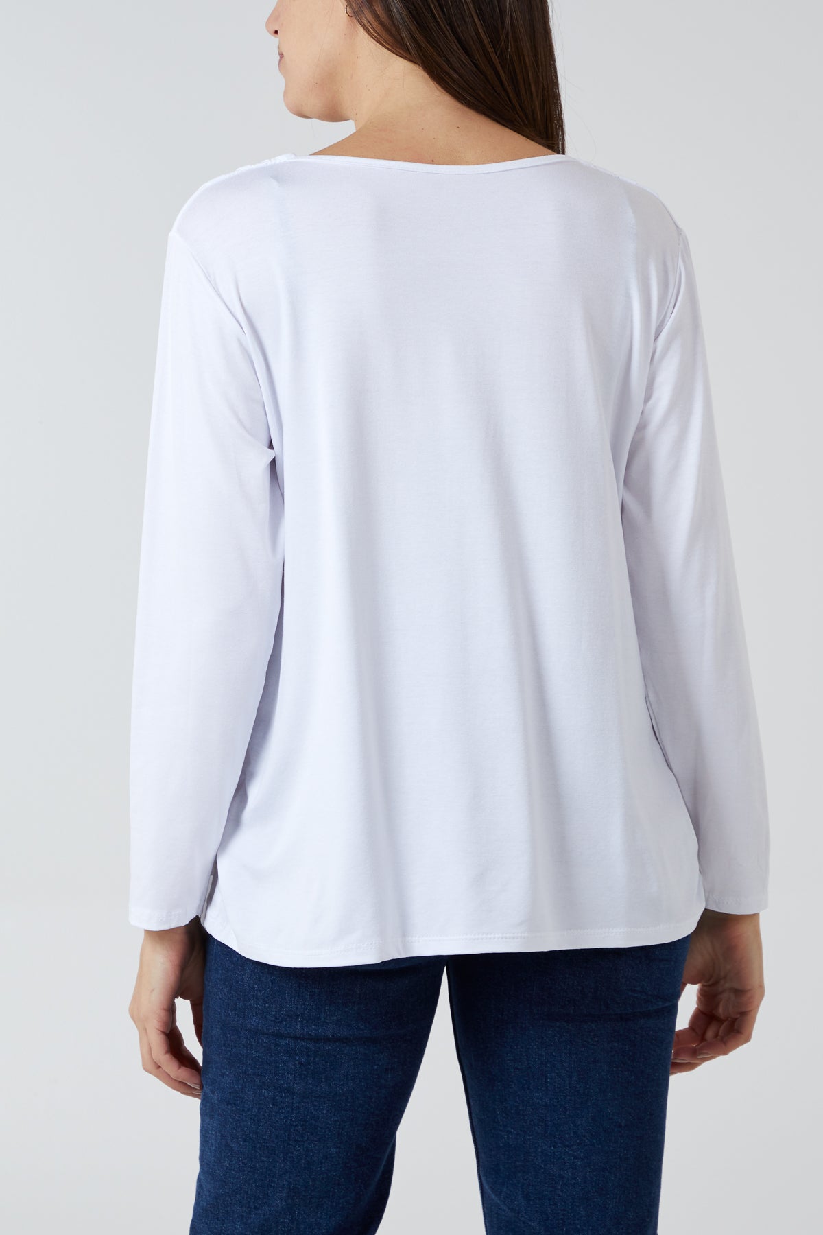 Cowl Front Drape Jersey Top