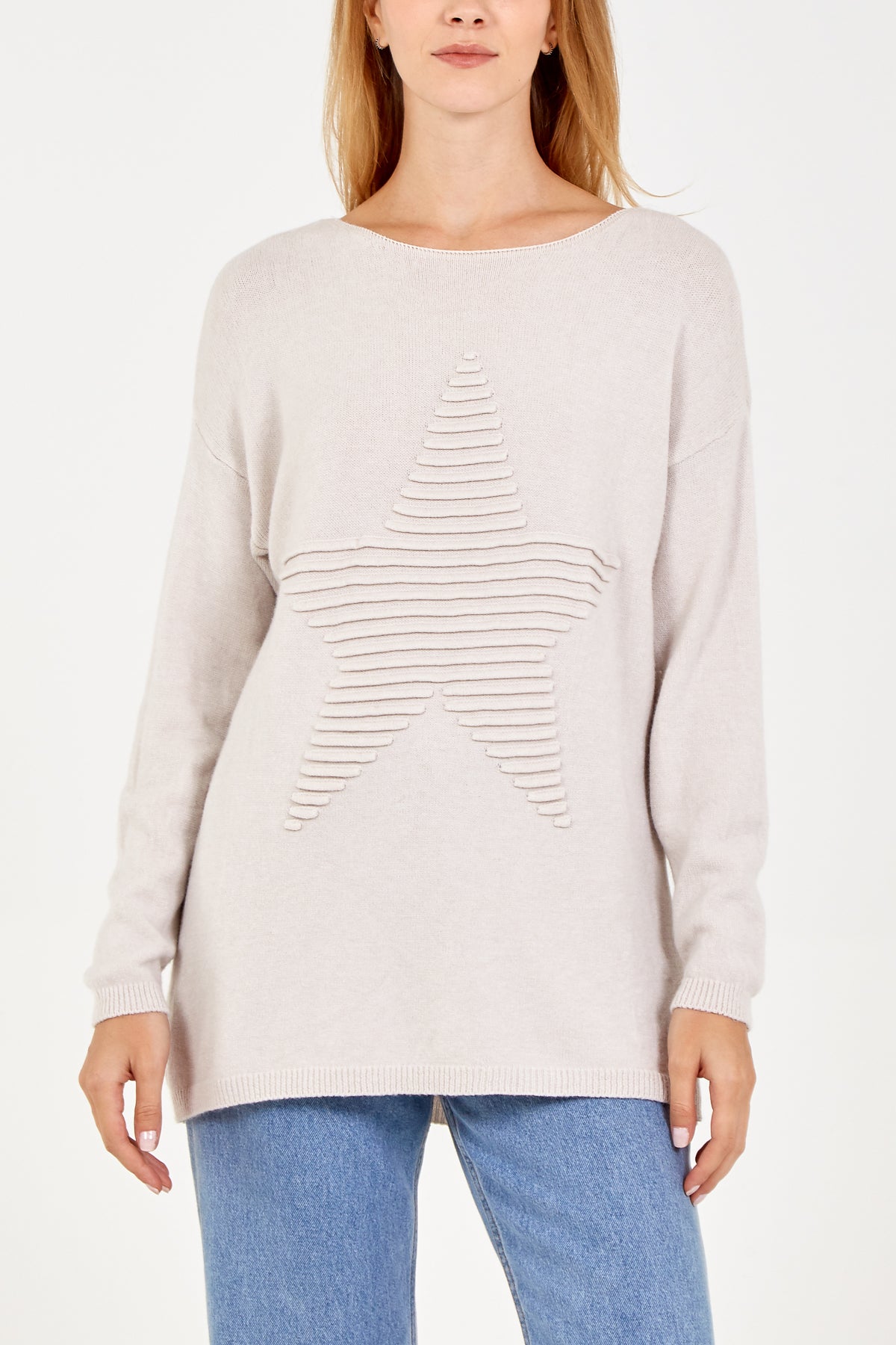Ribbed Star Jumper
