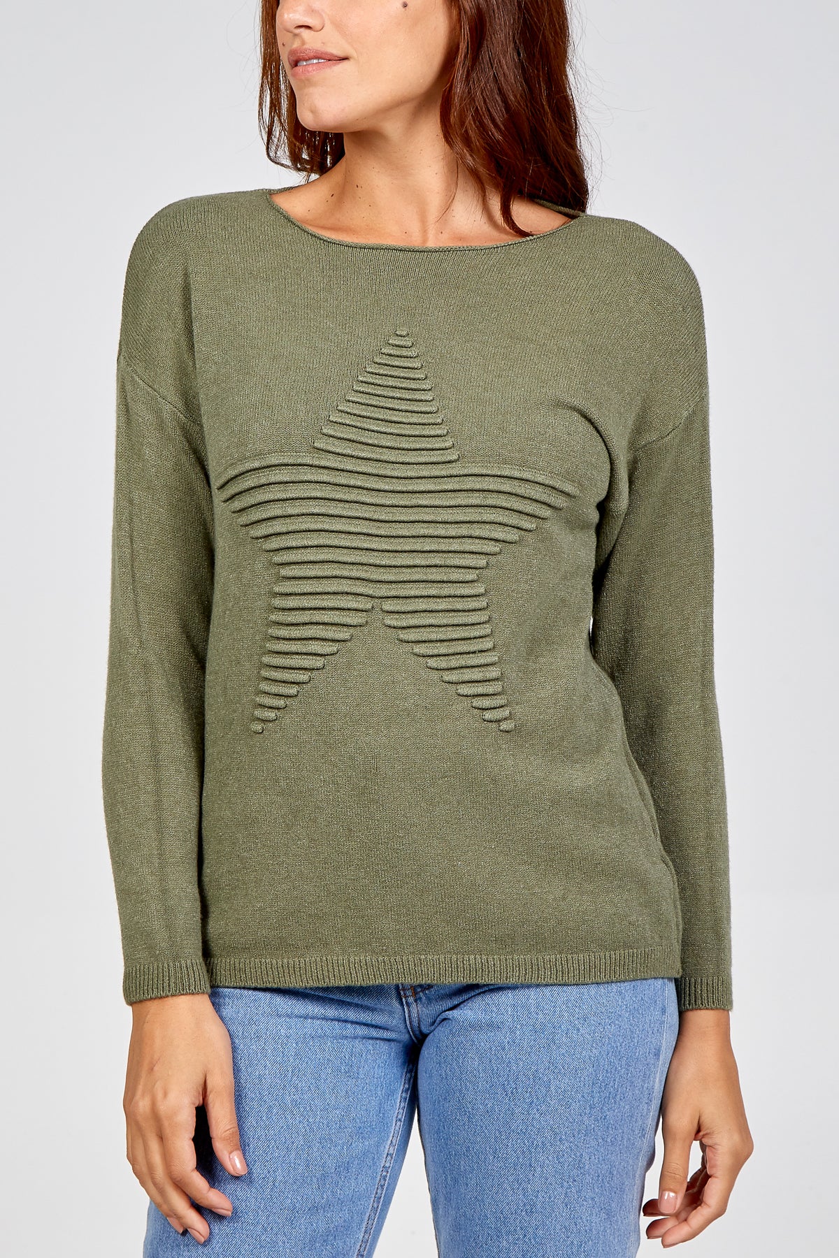 Ribbed Star Jumper